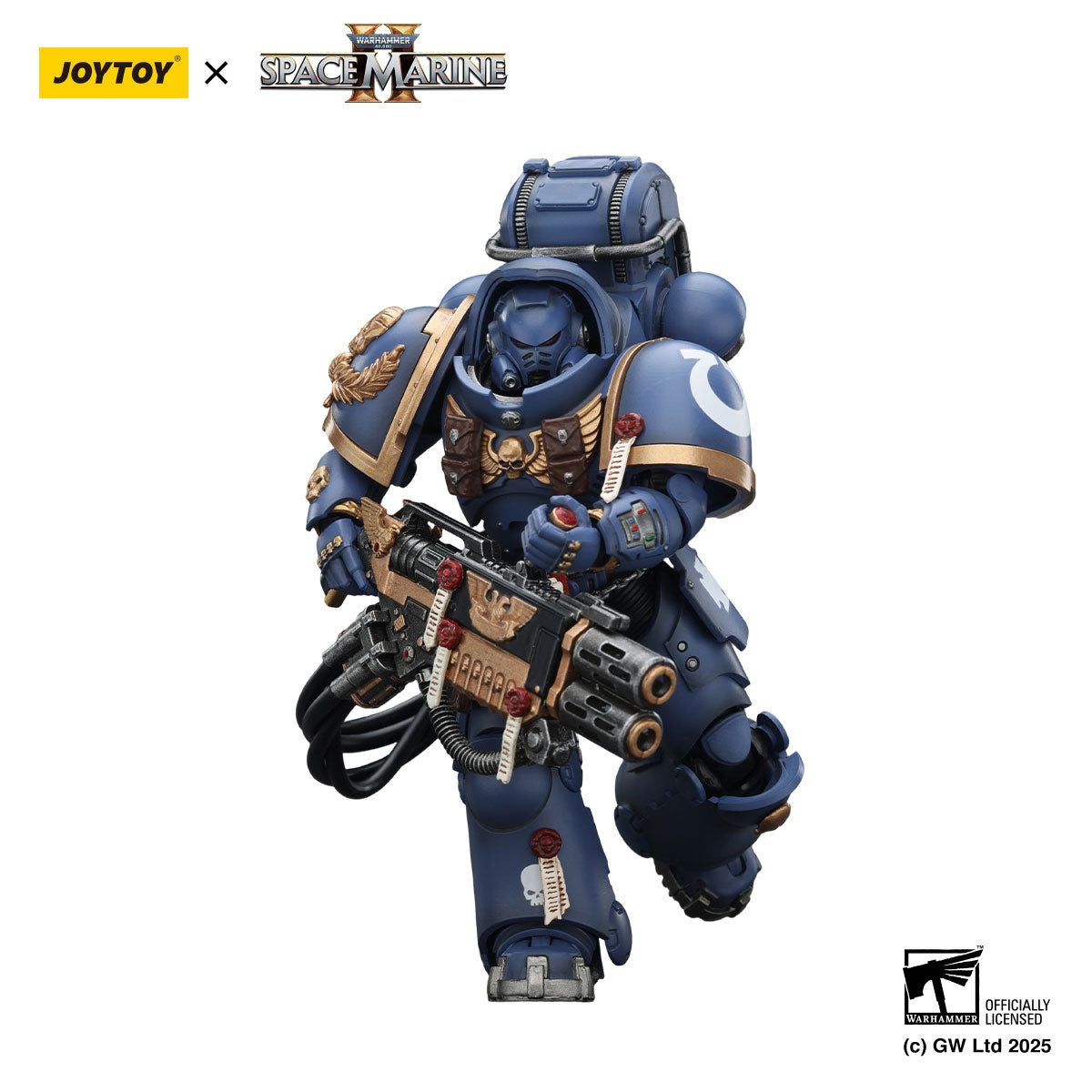 JOYTOY Warhammer 40K Space Marine 2 Ultramarines Heavy Artificer Armor figure