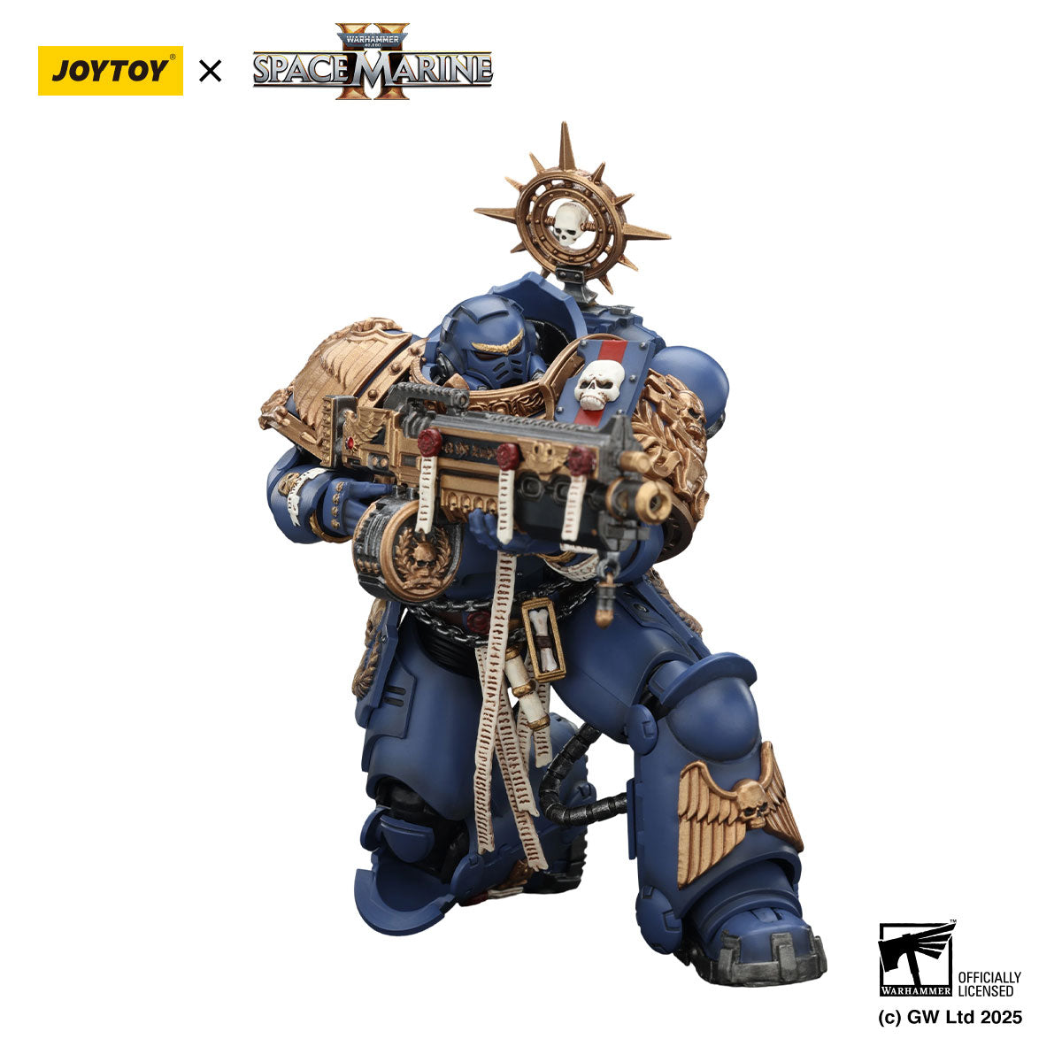 JOYTOY Warhammer 40K Space Marine 2 Ultramarines Heavy Relic Primus Armor figure
