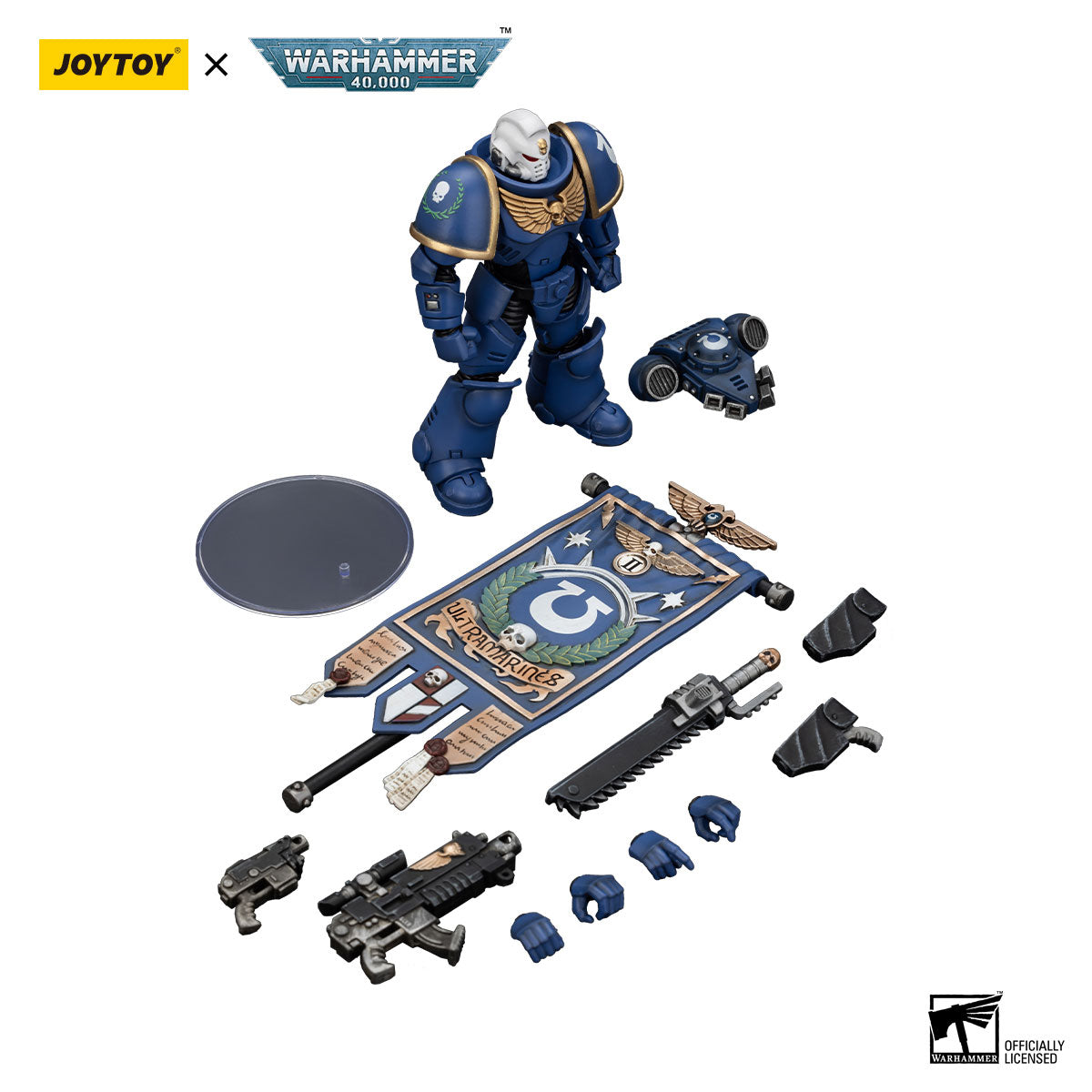 JOYTOY Warhammer 40K Ultramarines Heroes of the Chapter Primaris Ancient Posca figure