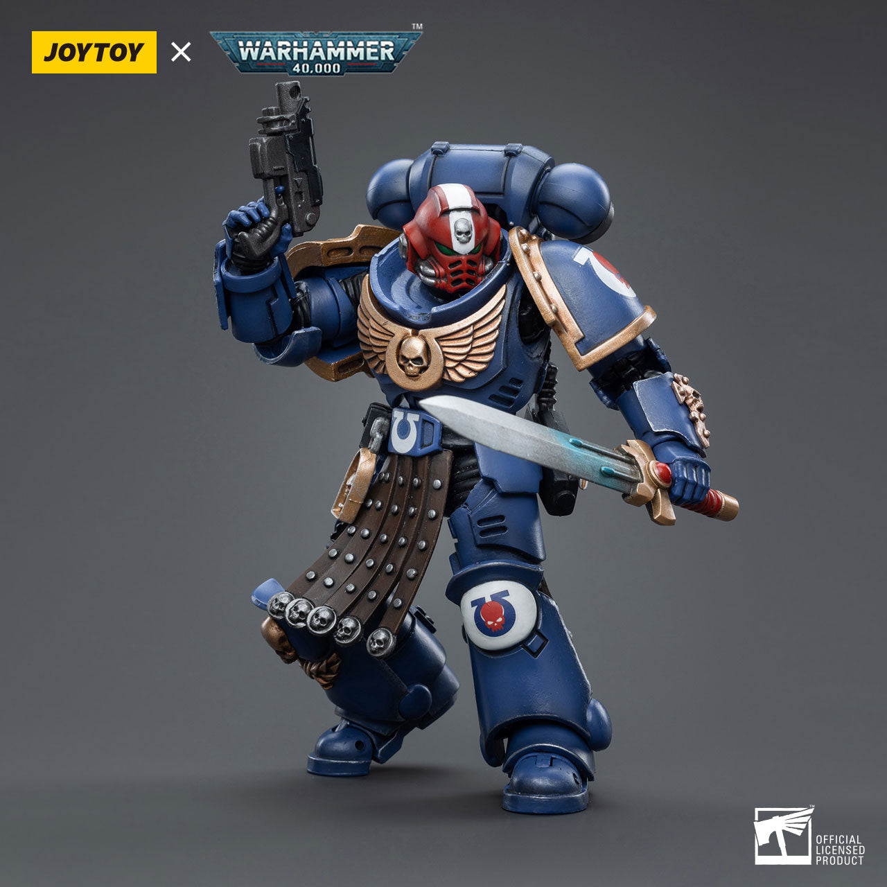 JOYTOY Warhammer 40K Ultramarines Intercessor Veteran Sergeant Brother Aeontas figure
