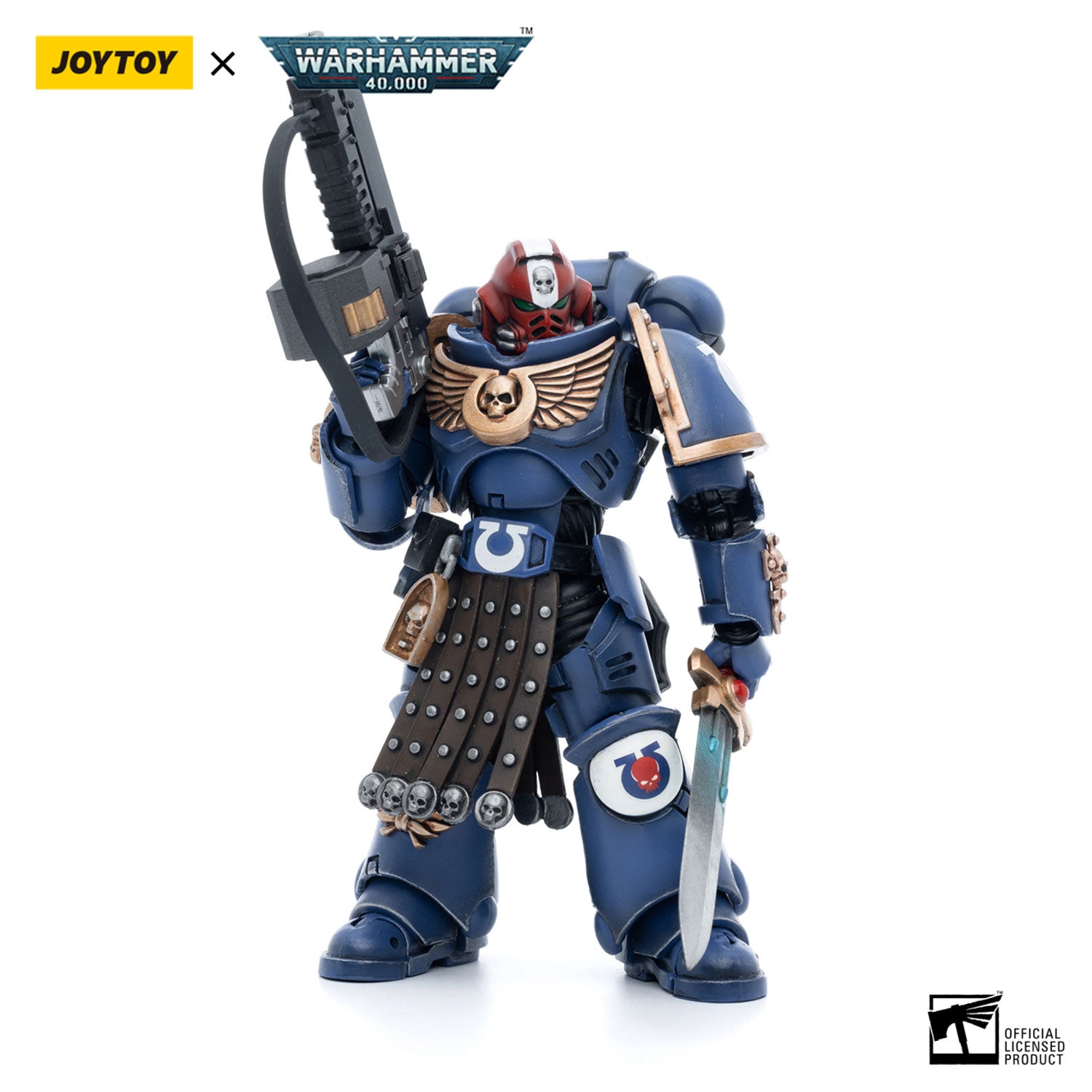 JOYTOY Warhammer 40K Ultramarines Intercessor Veteran Sergeant Brother Aeontas figure