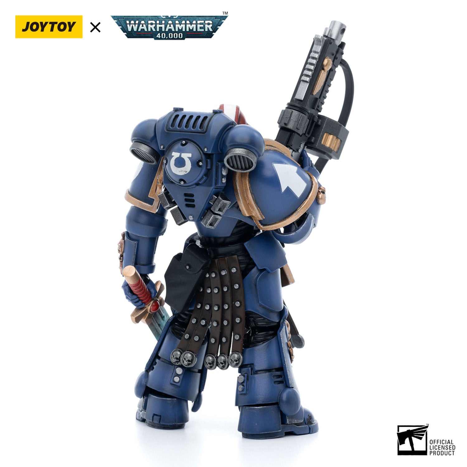JOYTOY Warhammer 40K Ultramarines Intercessor Veteran Sergeant Brother Aeontas figure