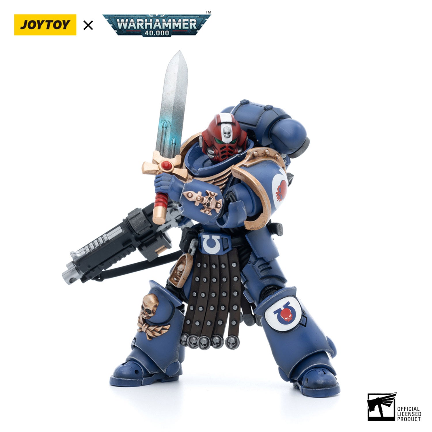 JOYTOY Warhammer 40K Ultramarines Intercessor Veteran Sergeant Brother Aeontas figure