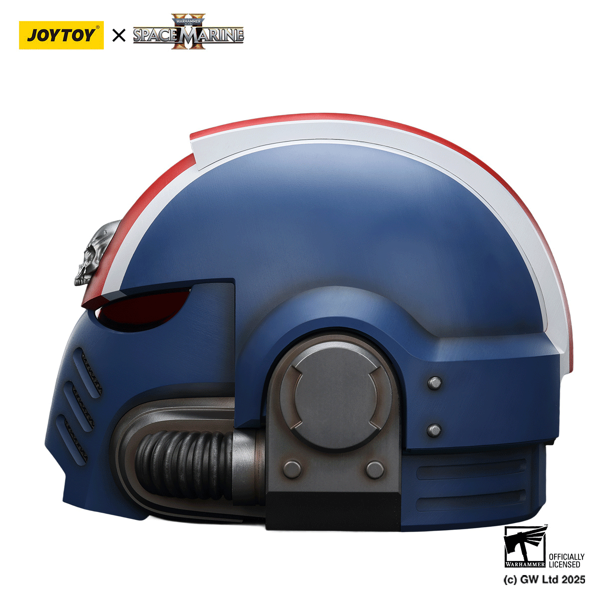JOYTOY Warhammer 40K Space Marine 2 Ultramarines Lieutenant Titus' MkX Helmet figure