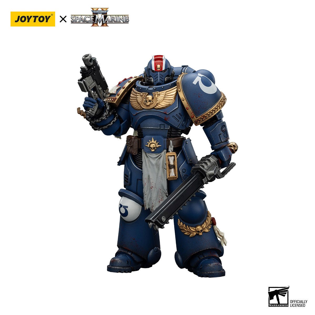 JOYTOY Warhammer 40K Space Marine 2 Ultramarines Lieutenant Titus-Collectors Edition figure