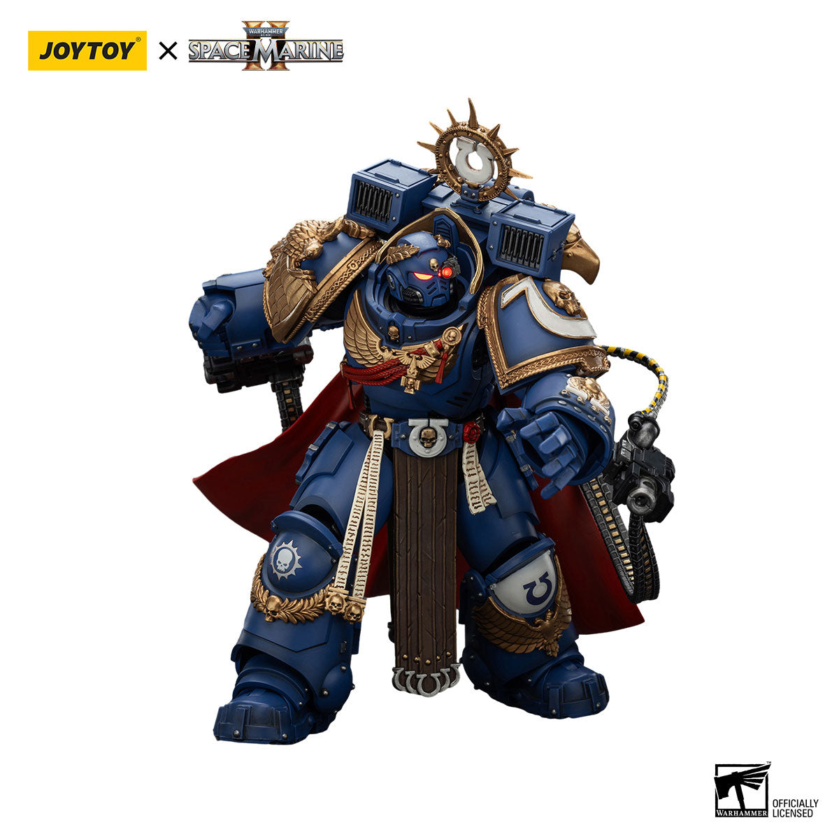 JOYTOY Warhammer 40K Space Marine 2 Ultramarines Marneus Calgar, Chapter Master figure