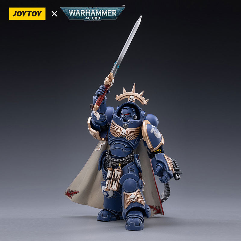 JOYTOY Warhammer 40K Ultramarines Primaris Captain in Gravis Armour Brother Captain Voltian figure