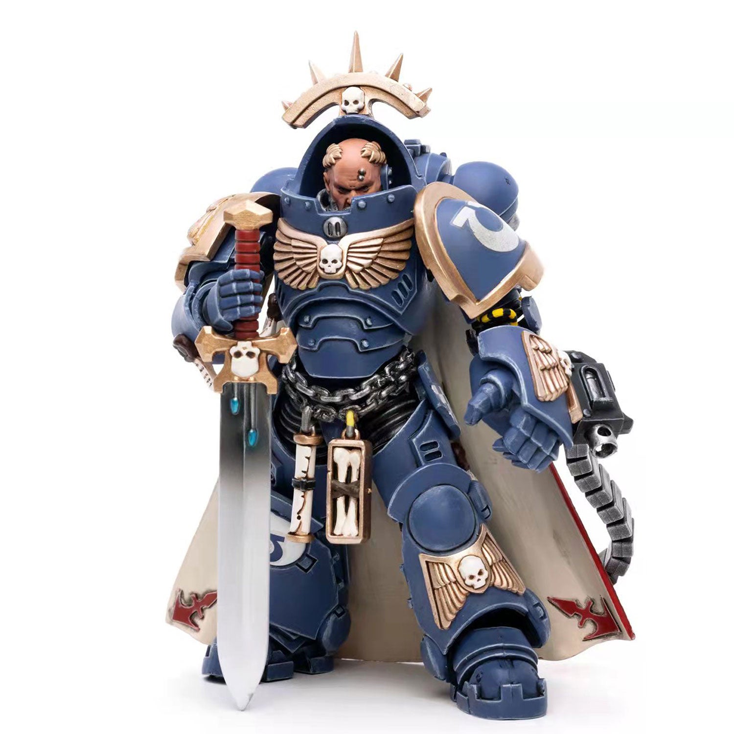 JOYTOY Warhammer 40K Ultramarines Primaris Captain in Gravis Armour Brother Captain Voltian figure