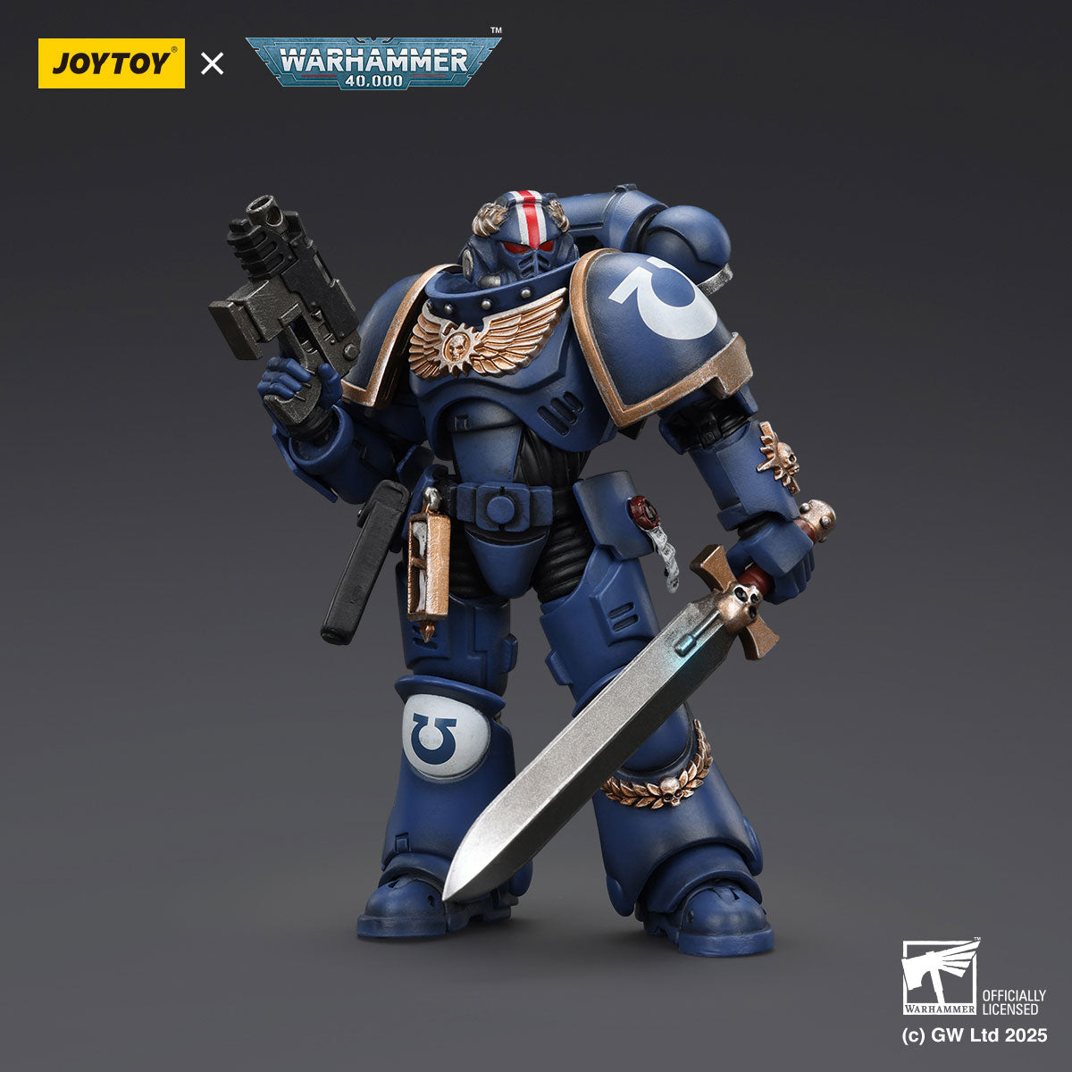 JOYTOY Warhammer 40K Ultramarines Primaris Lieutenant Argaranthe figure