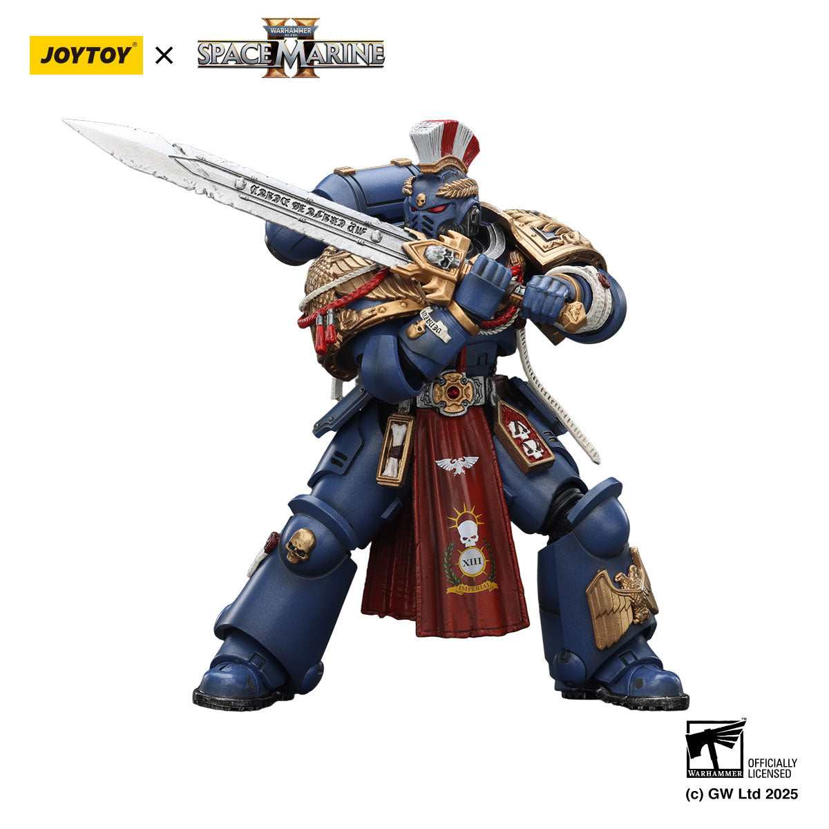JOYTOY Warhammer 40K Space Marine 2 Ultramarines Relic Primus Armour figure