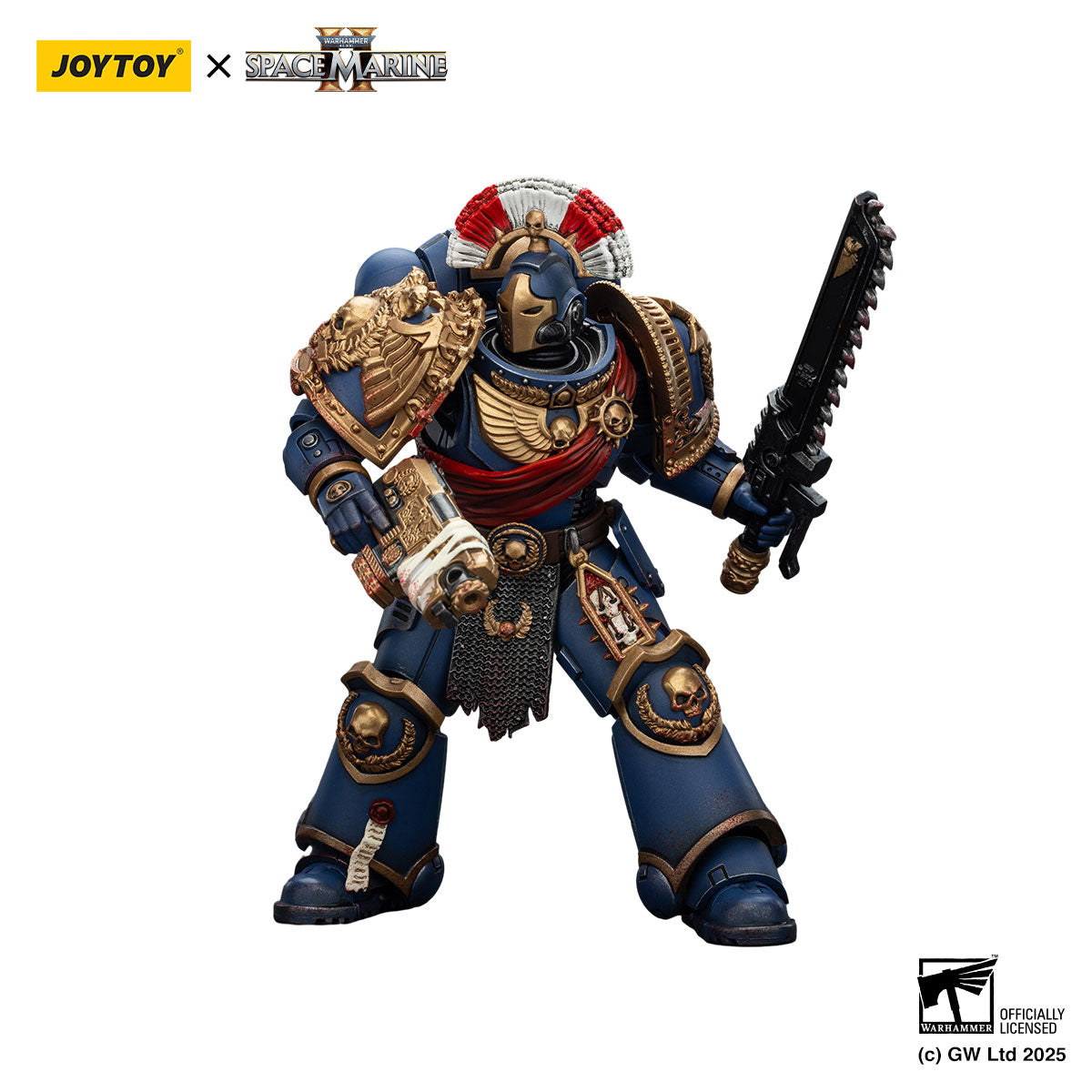 JOYTOY Warhammer 40K Space Marine 2 Ultramarines Relic Secundus Armour figure