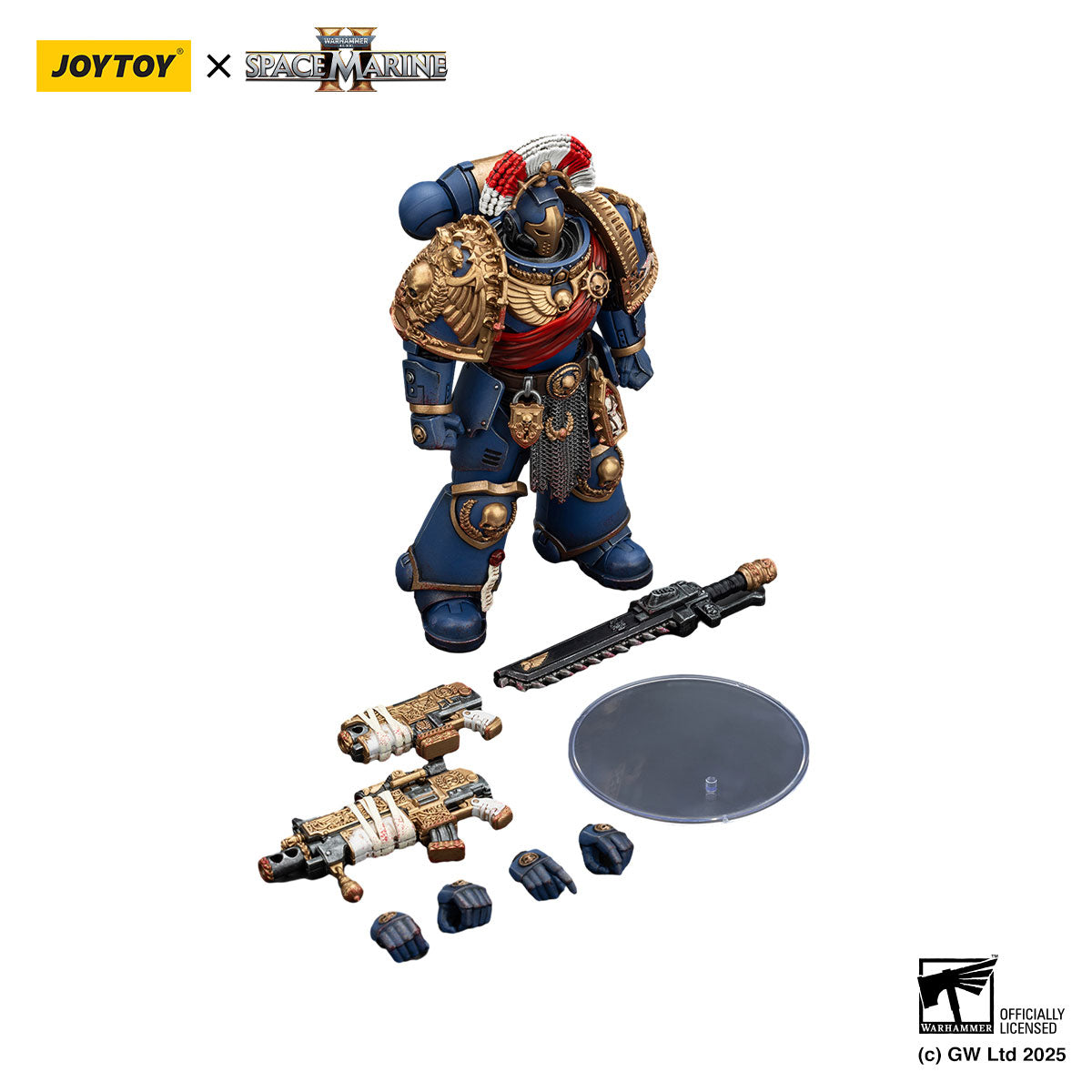 JOYTOY Warhammer 40K Space Marine 2 Ultramarines Relic Secundus Armour figure