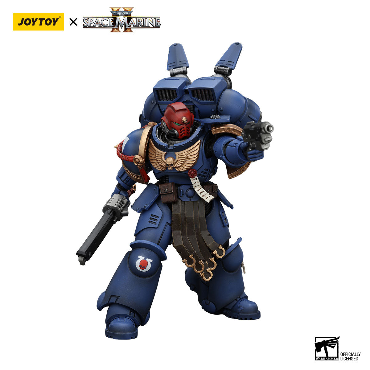 JOYTOY Warhammer 40K Space Marine 2 Ultramarines Sergeant Gadriel figure