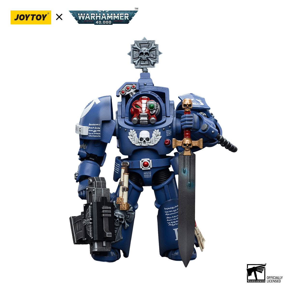 JOYTOY Warhammer 40K Ultramarines Terminators Sergeant Terconon figure