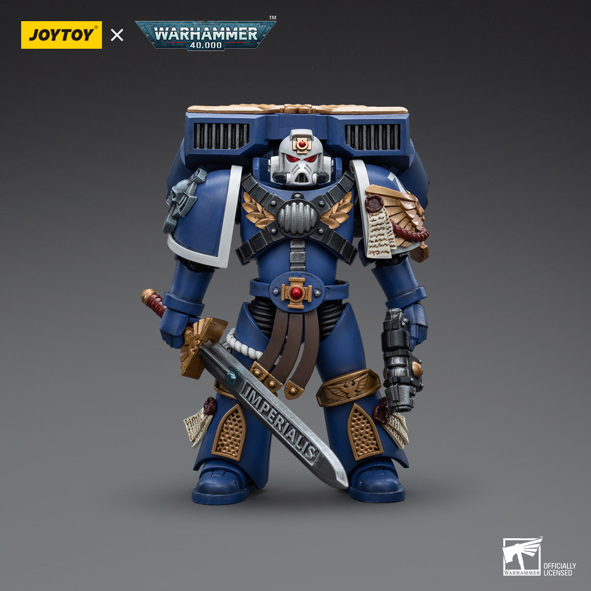 JOYTOY Warhammer 40K Ultramarines Vanguard Veteran Sergeant figure