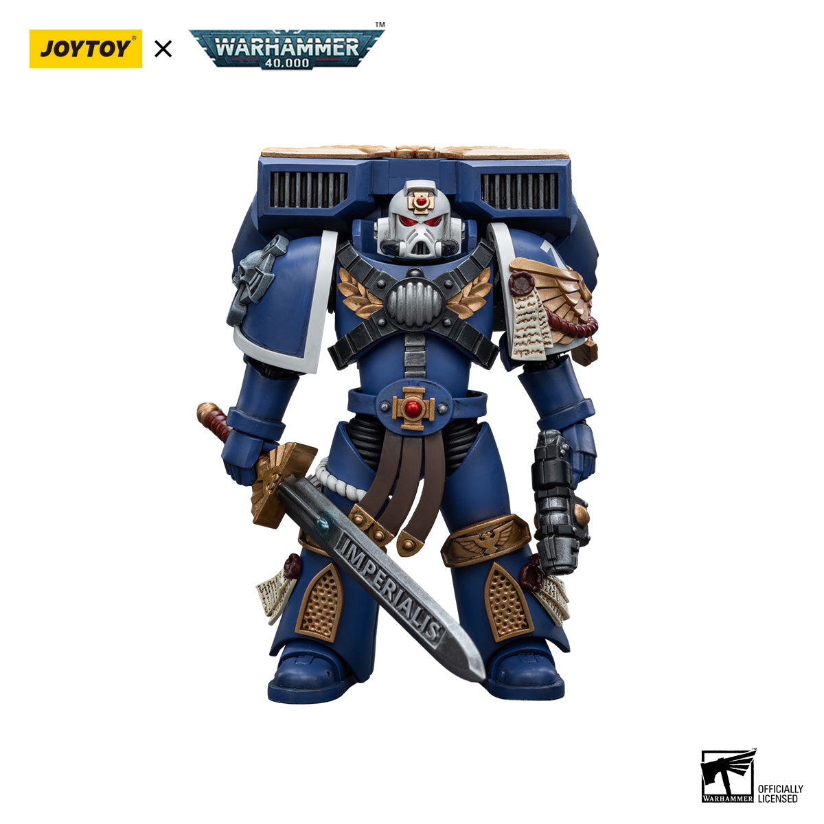 JOYTOY Warhammer 40K Ultramarines Vanguard Veteran Sergeant figure