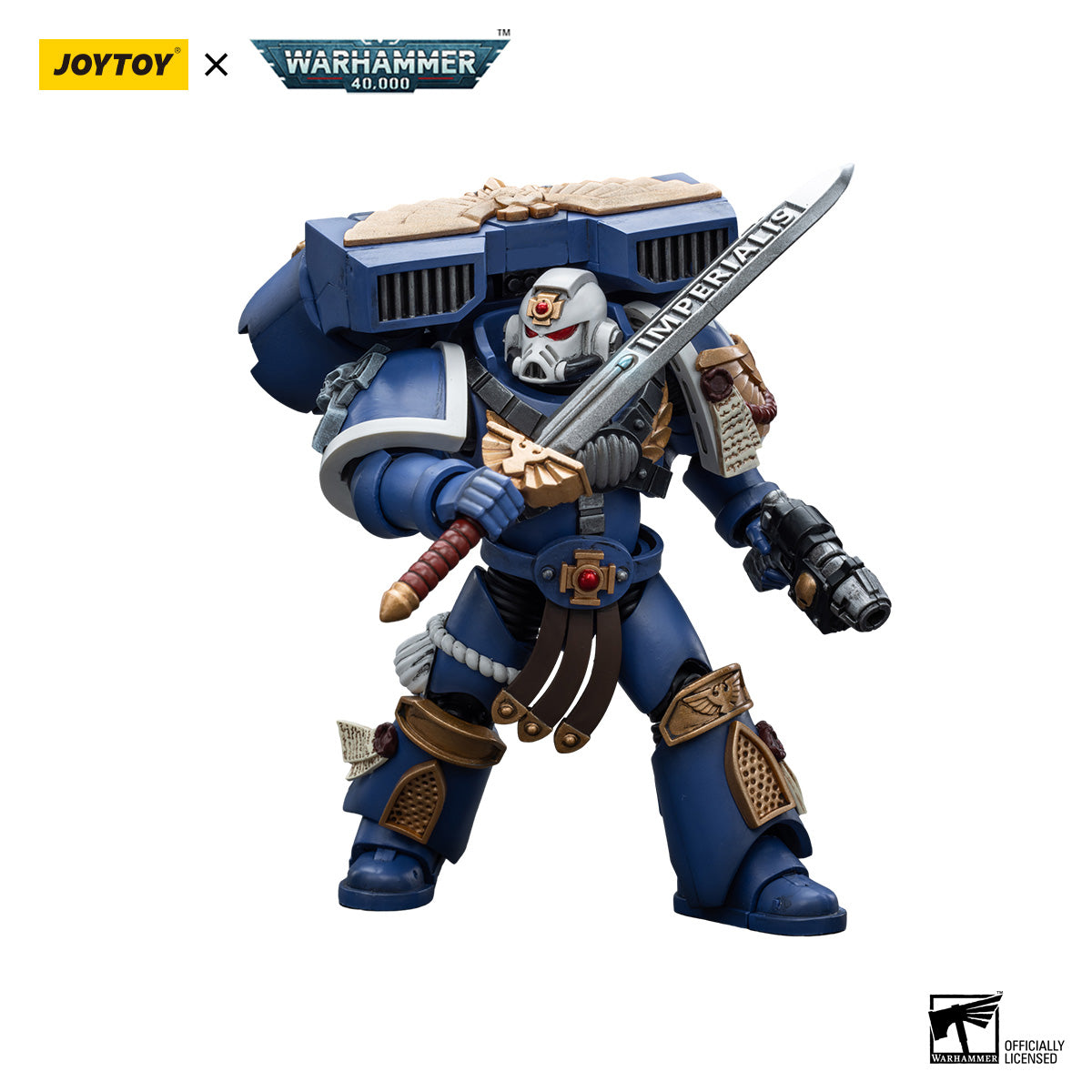 JOYTOY Warhammer 40K Ultramarines Vanguard Veteran Sergeant figure