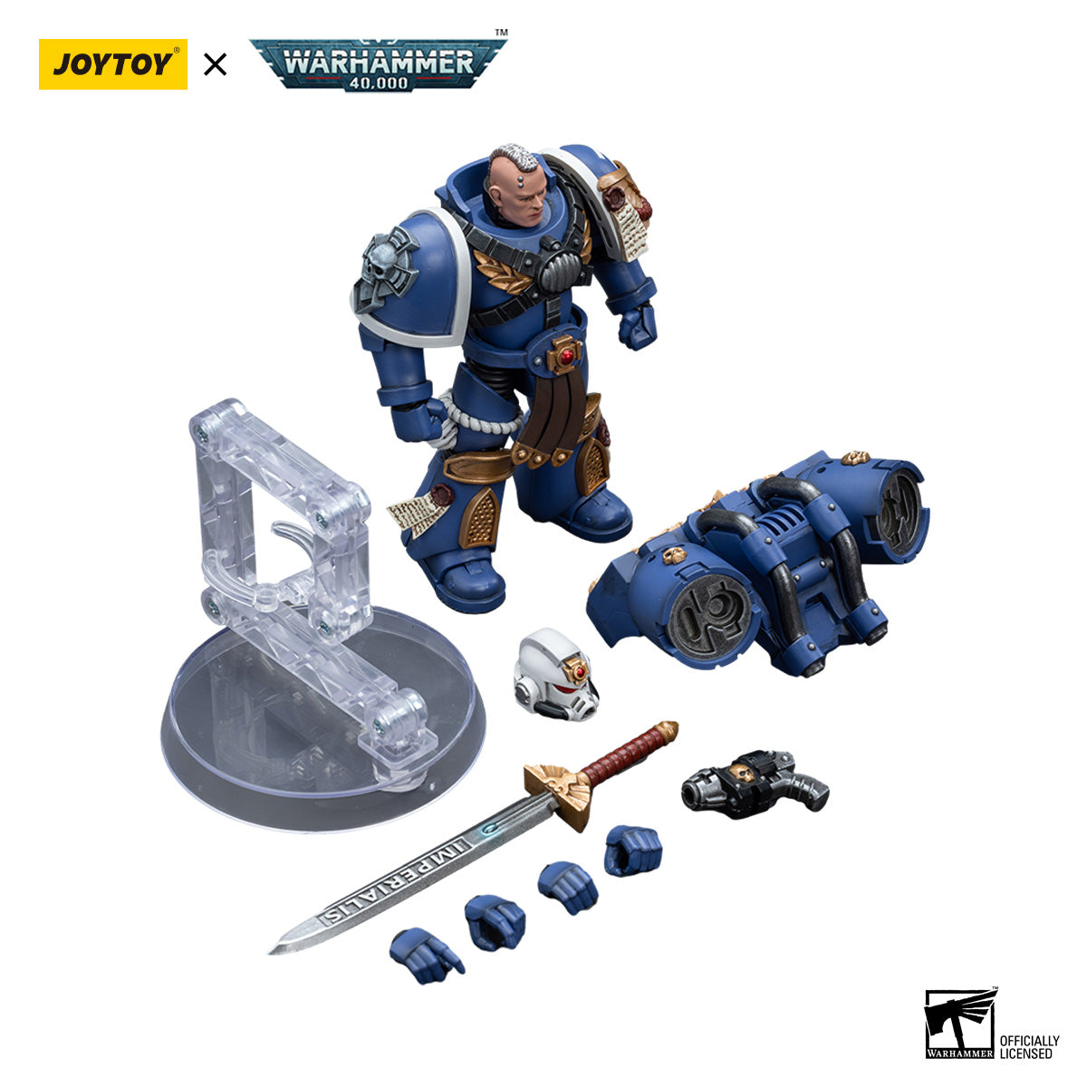 JOYTOY Warhammer 40K Ultramarines Vanguard Veteran Sergeant figure
