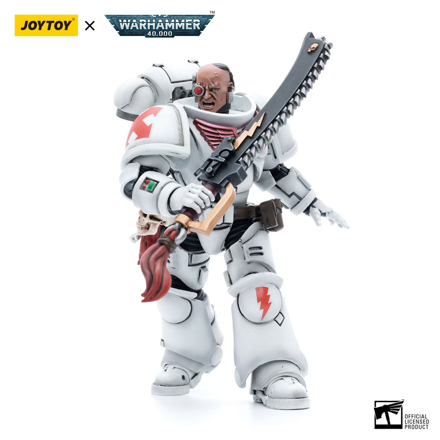 JOYTOY Warhammer 40K White Scars Assault lntercessor Brother Batjargal figure