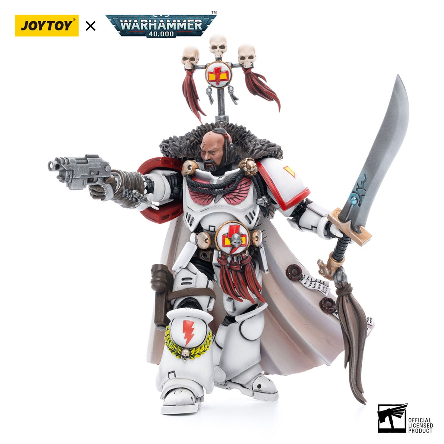 JOYTOY Warhammer 40K White Scars Captain Kor'sarro Khan figure