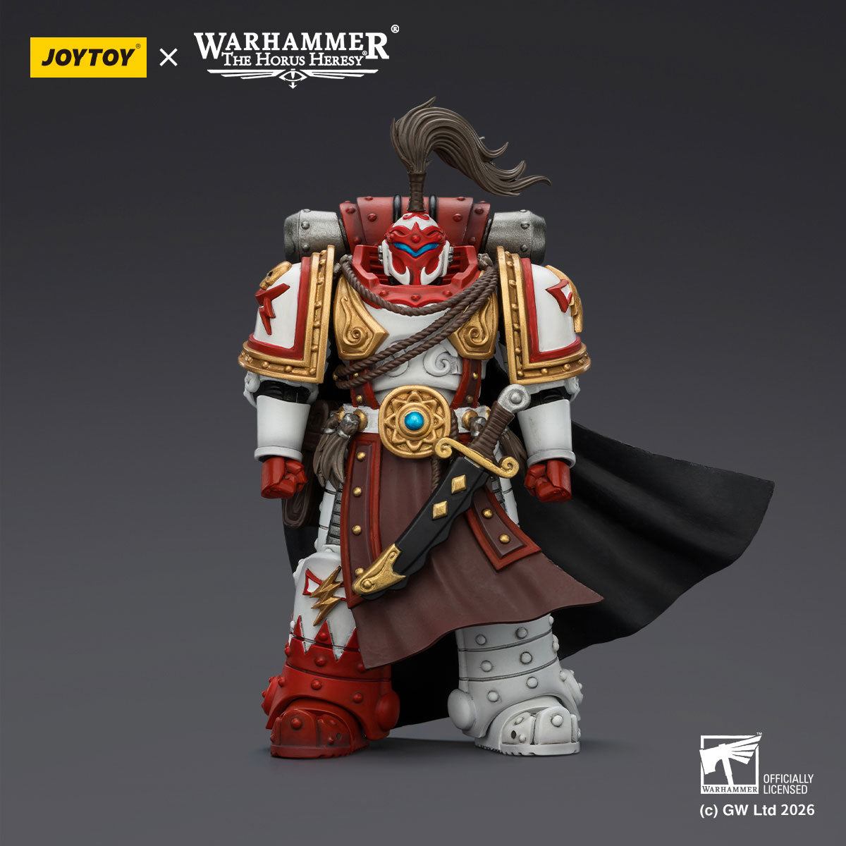JOYTOY Horus Heresy White Scars Hibou Khan,Seeker of Atonement figure