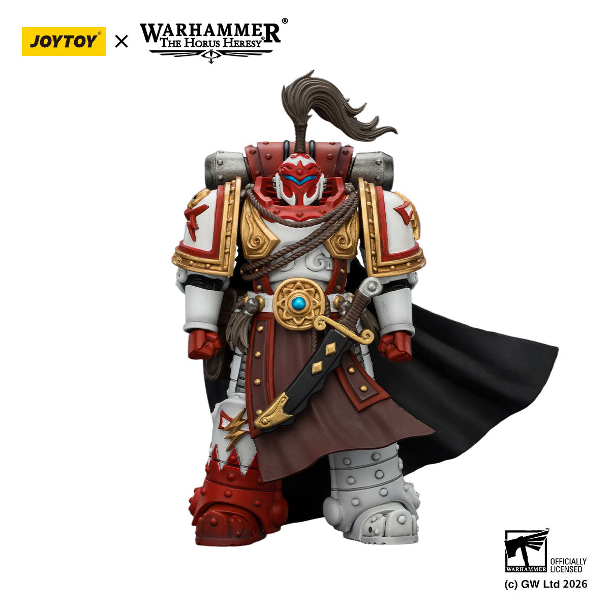 JOYTOY Horus Heresy White Scars Hibou Khan,Seeker of Atonement figure