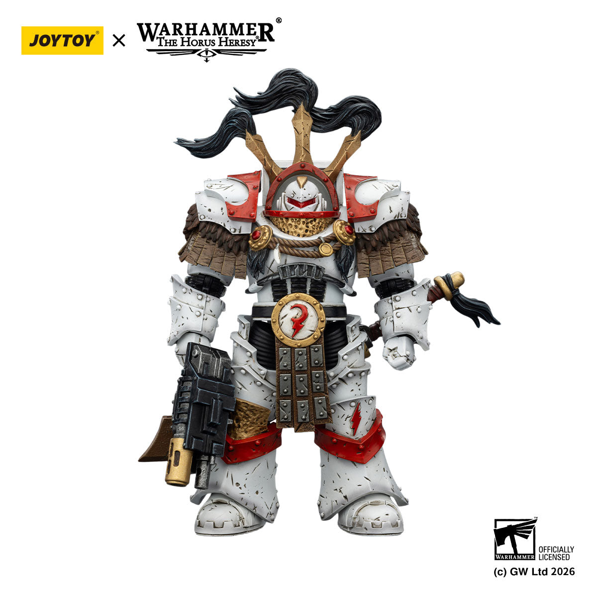 JOYTOY Horus Heresy White Scars Legion Praetor in Cataphractii Terminator Armour figure