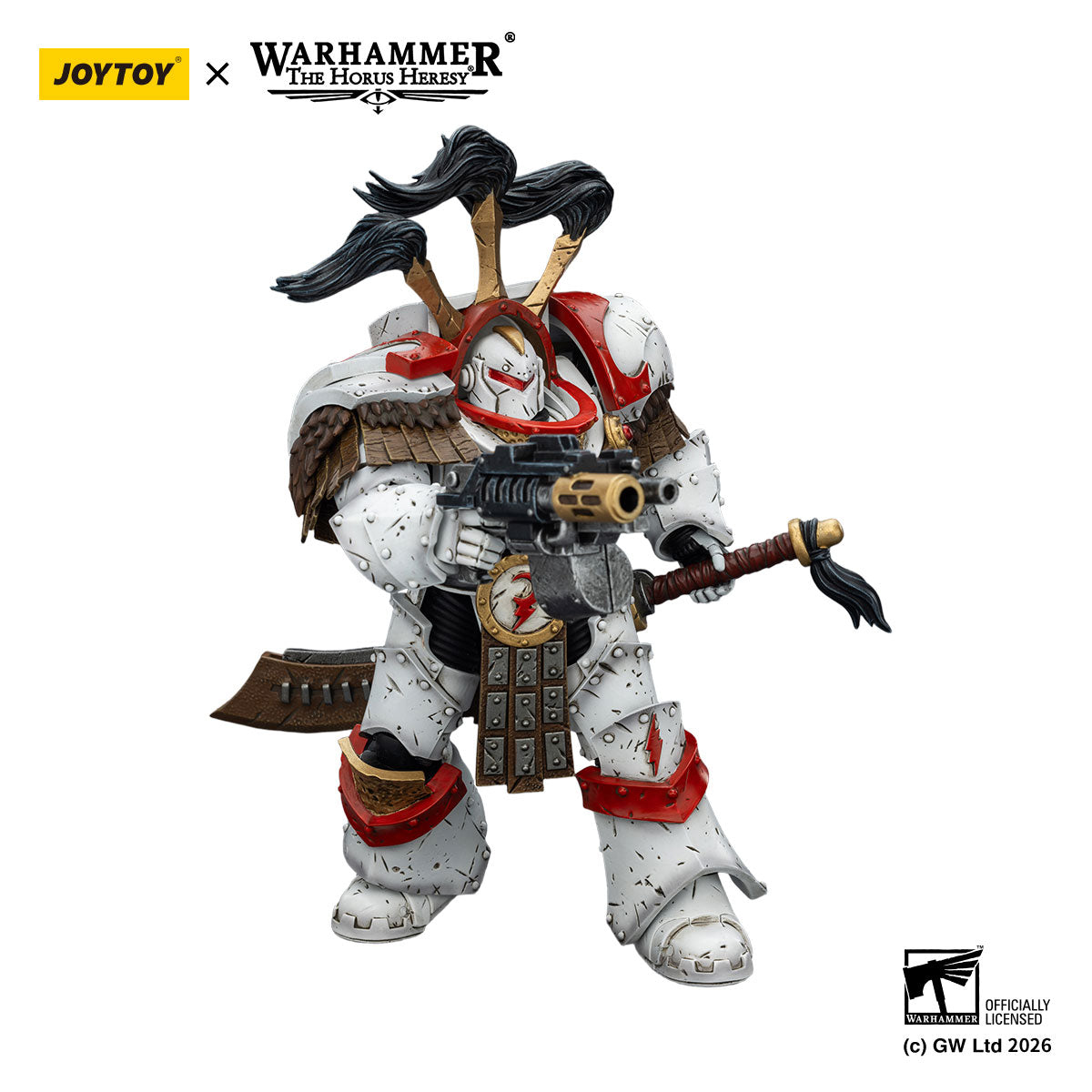 JOYTOY Horus Heresy White Scars Legion Praetor in Cataphractii Terminator Armour figure