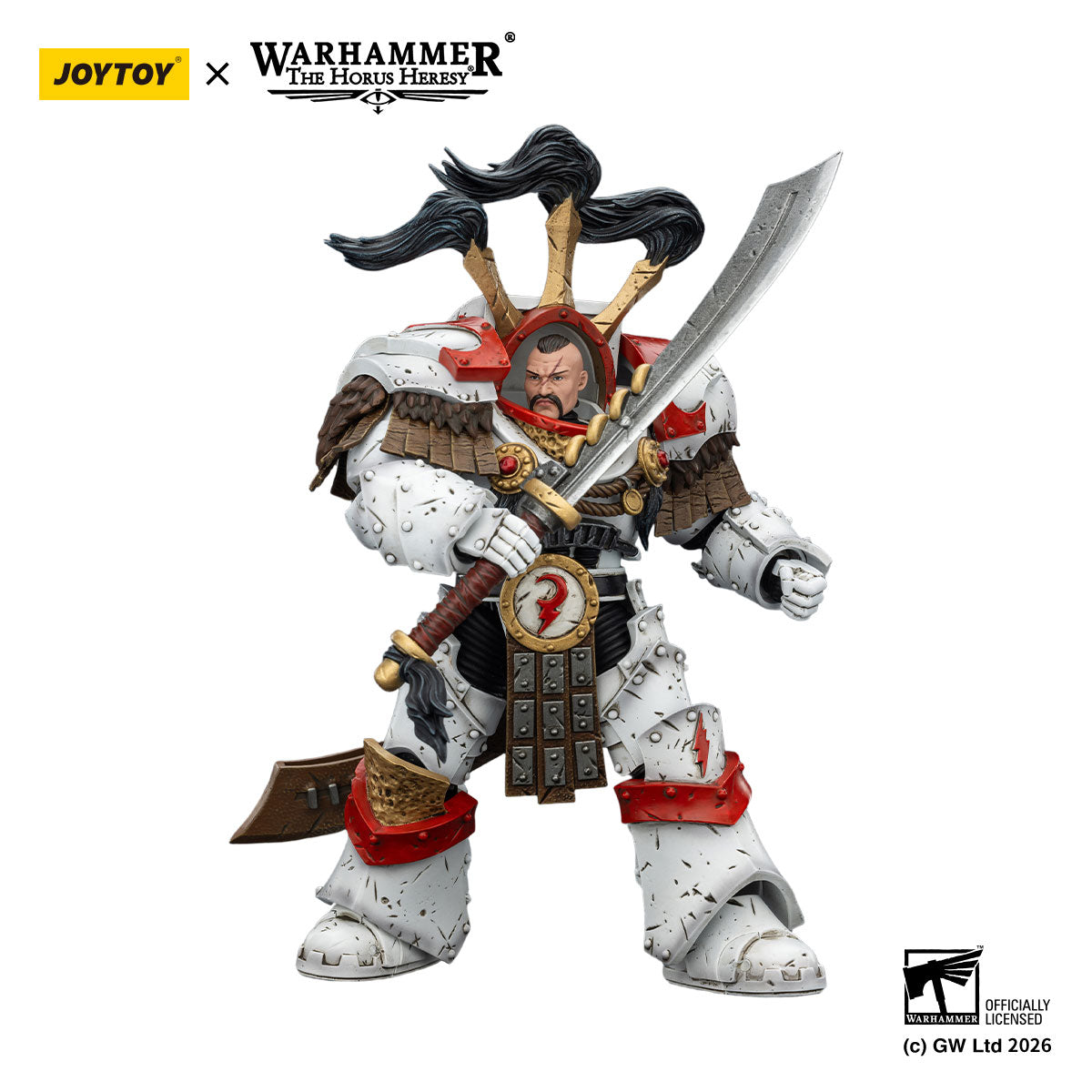 JOYTOY Horus Heresy White Scars Legion Praetor in Cataphractii Terminator Armour figure