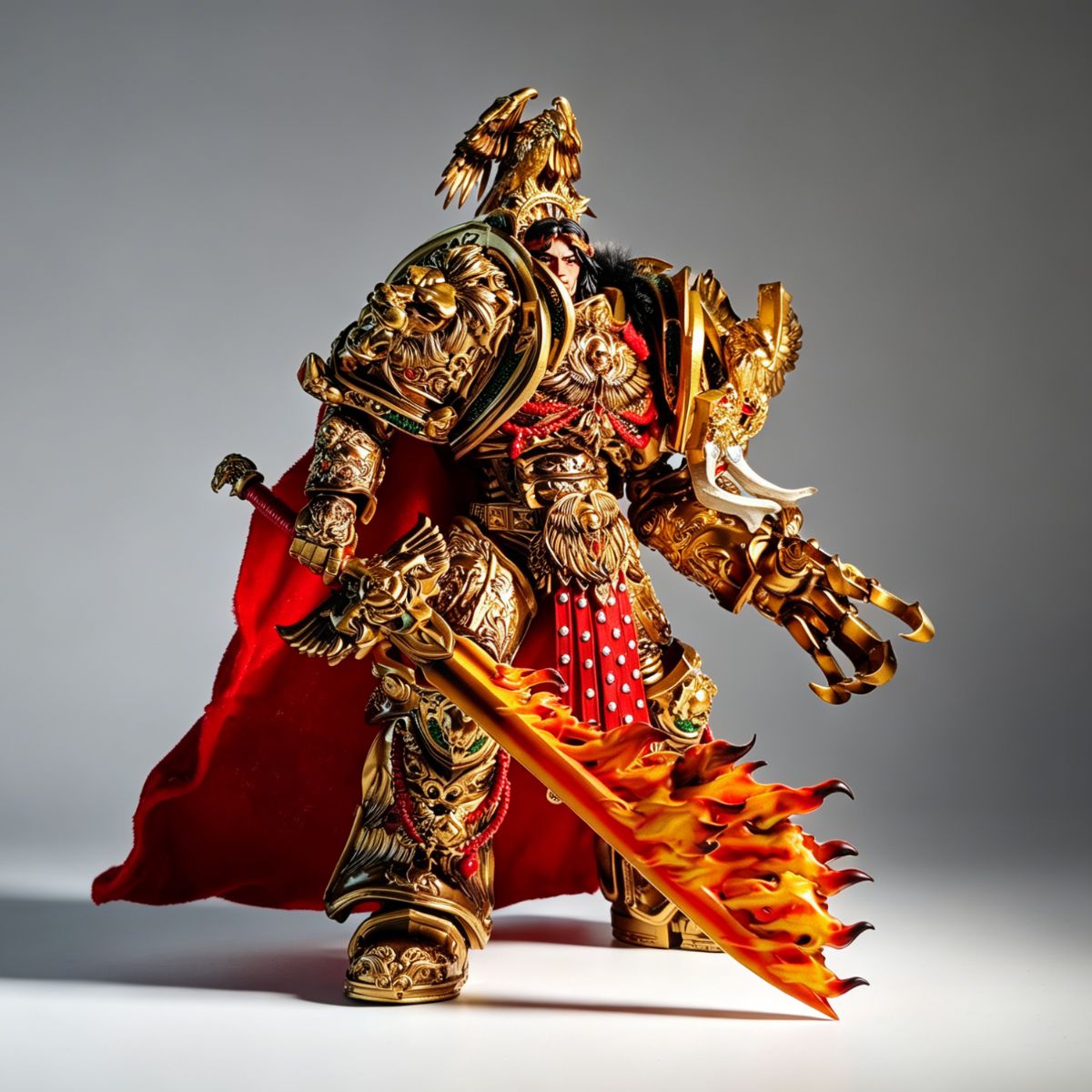 The Emperor of Mankind (Dual Head Options) – 11-Inch Scale Custom Repaint(gold) - Image 3