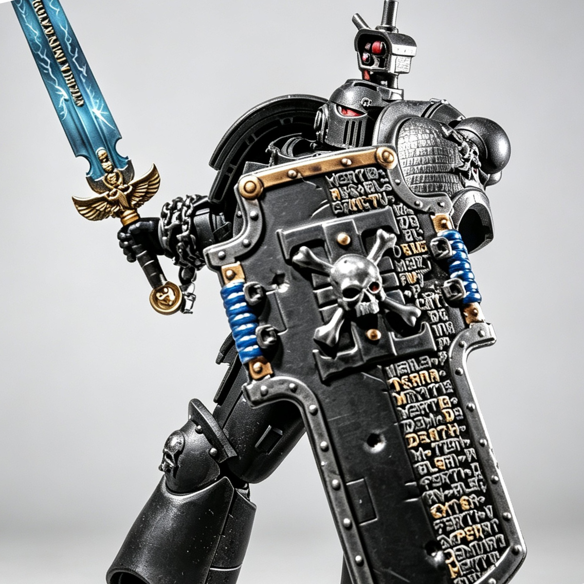 Black Templars Deathwatch Veteran with Storm Shield – Custom Repaint - Image 2