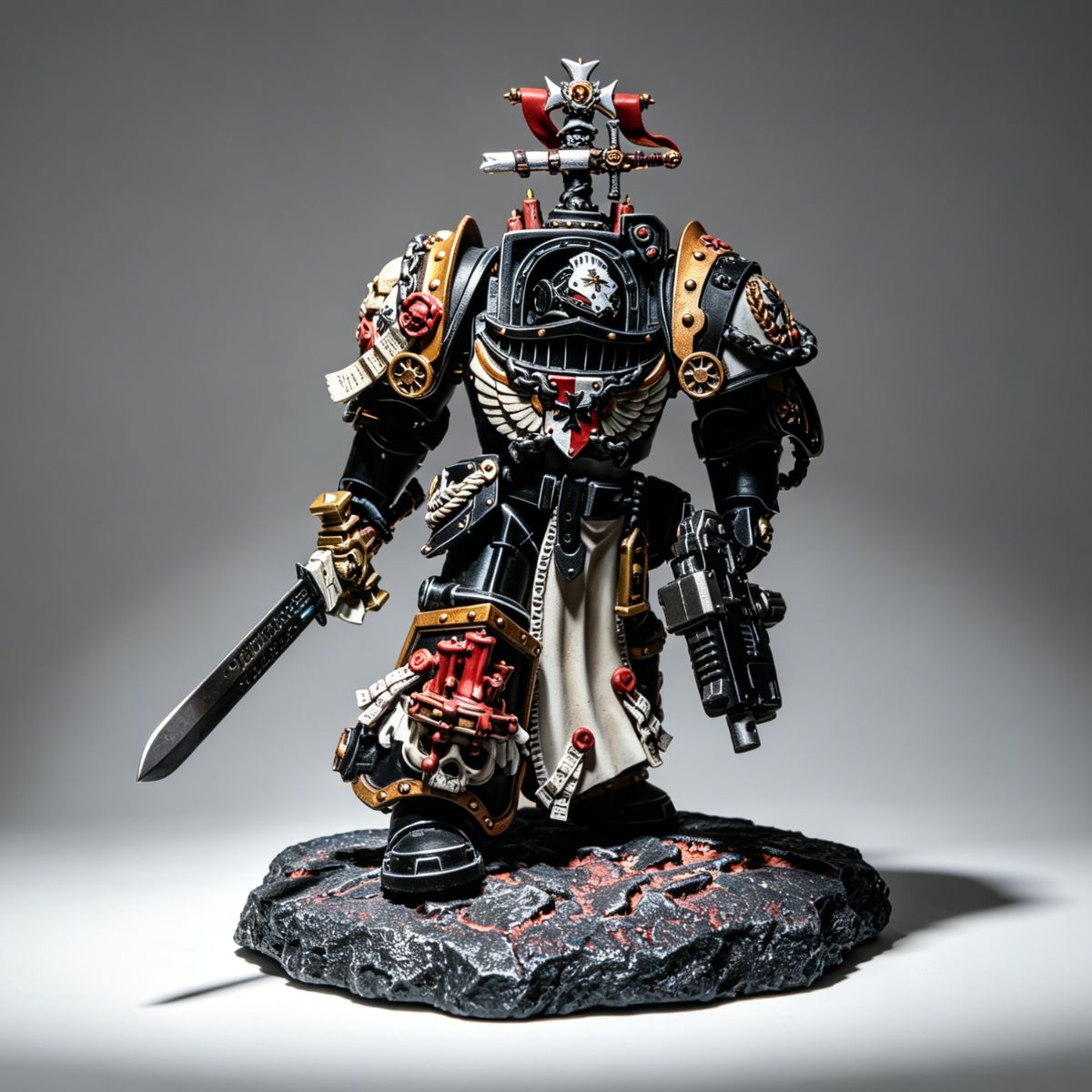Black Templars Marshal in Terminator Armor – Custom Repaint - Image 2
