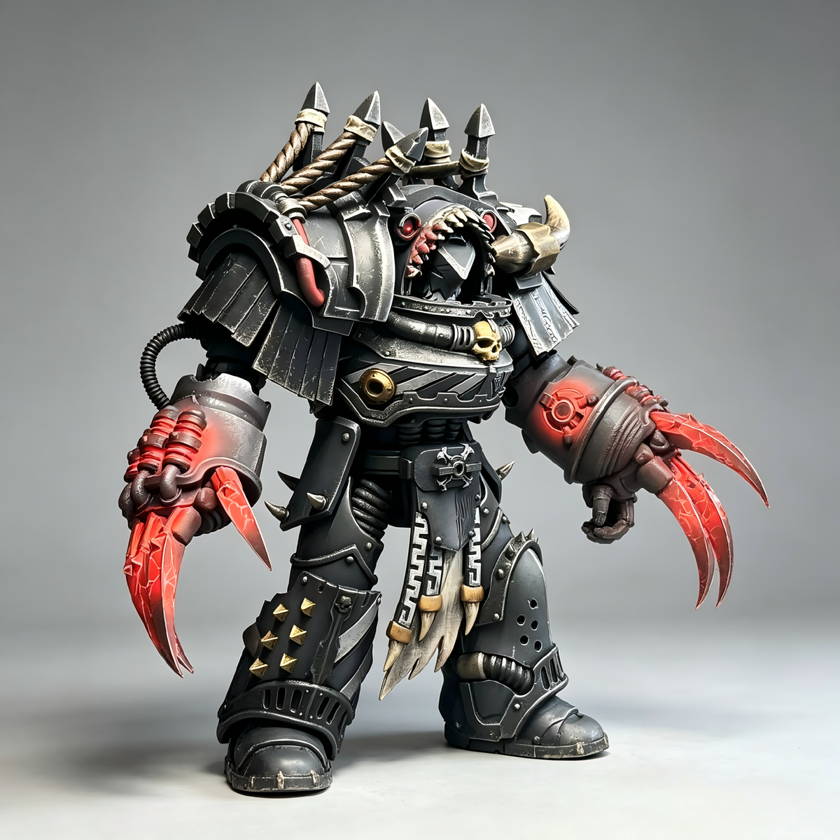 Carcharodons Cataphractii Terminator - 1/18 Custom (Dual Crimson Lightning Claws & Shark Maw Armor) - Image 3