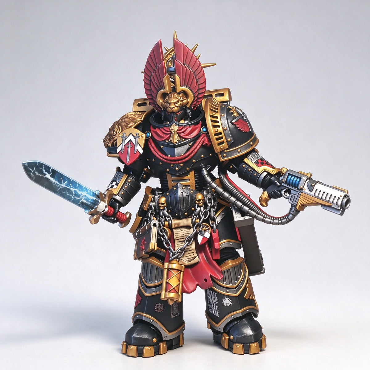 Custom 1/18 Dark Angels I Legion Inner Circle Companion (Calibanite Sword & Plasma Pistol) - Image 5