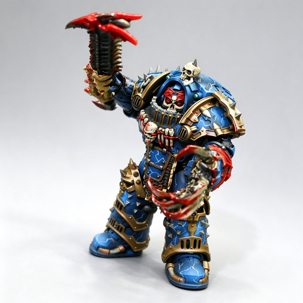 Custom 1/18 Night Lords VIII Legion Atramentar Terminator (Bat-Wing Helmet & Blood Claw) - Image 3