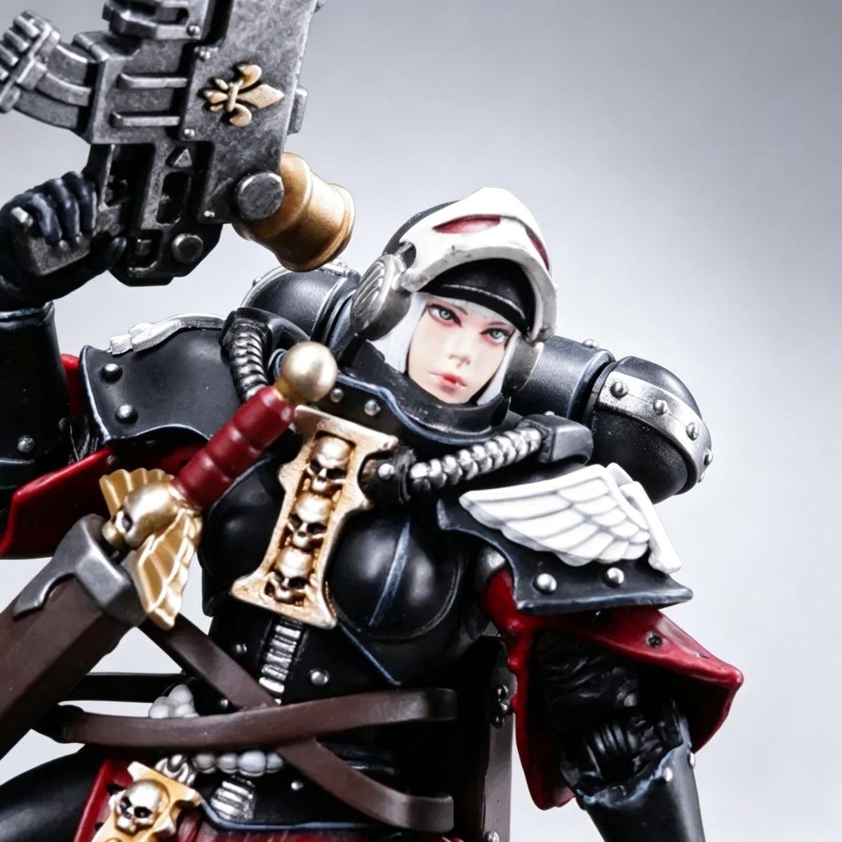 Custom Adepta Sororitas Head Sculpt - Open Helmet Visor - Image 5