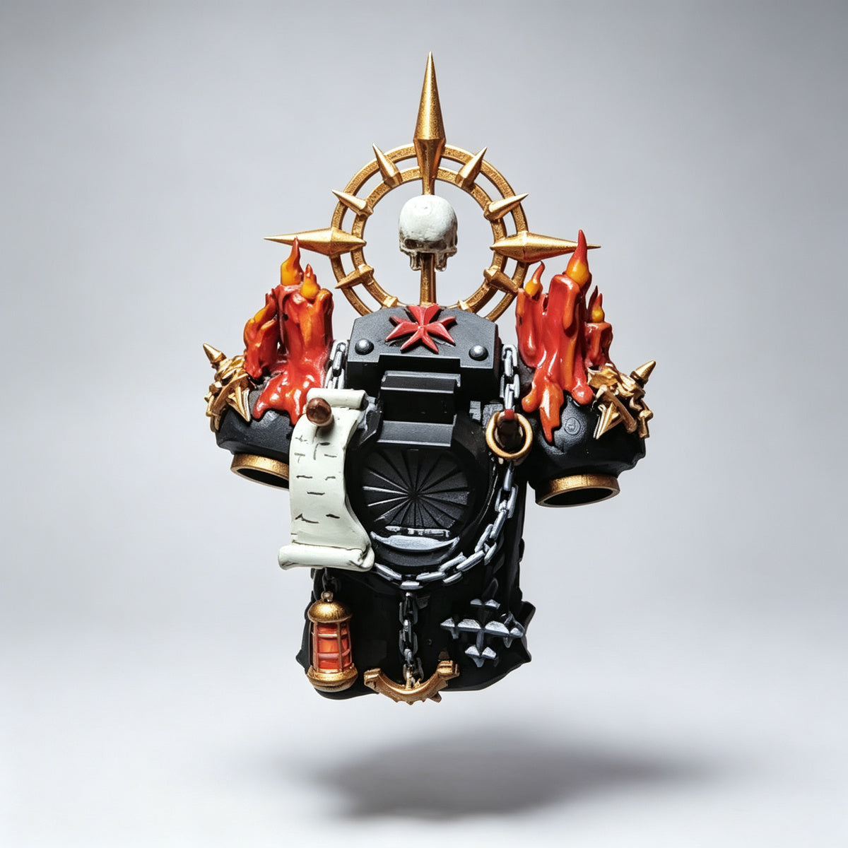 Custom Black Templars Backpack - Iron Halo & Melting Candles - Image 2