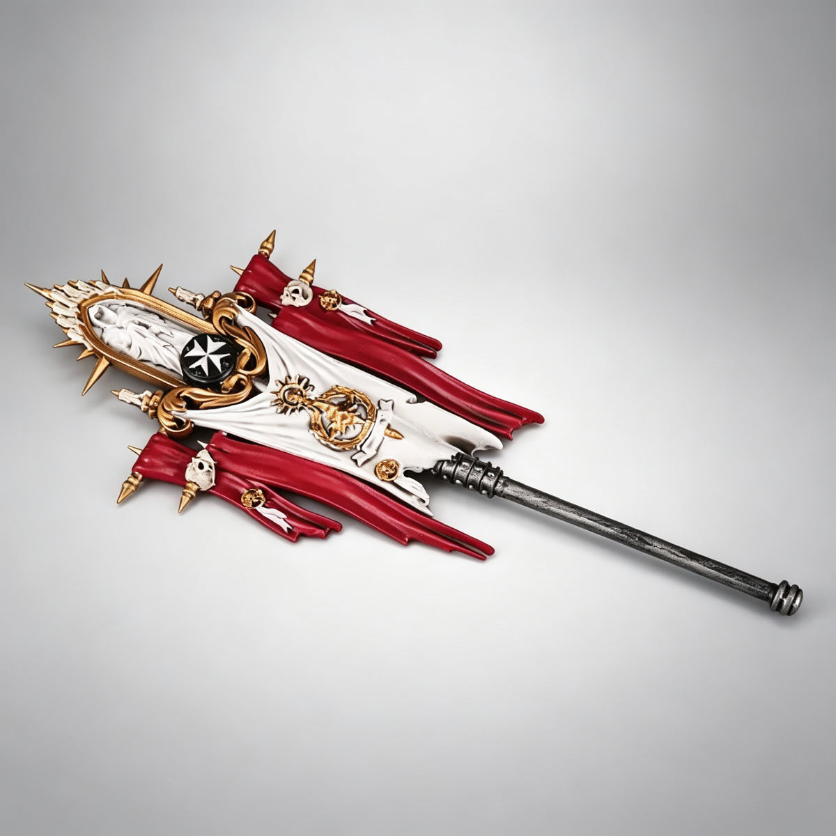 Custom Black Templars Flag - Shrine Top & Relic Cross - Image 2