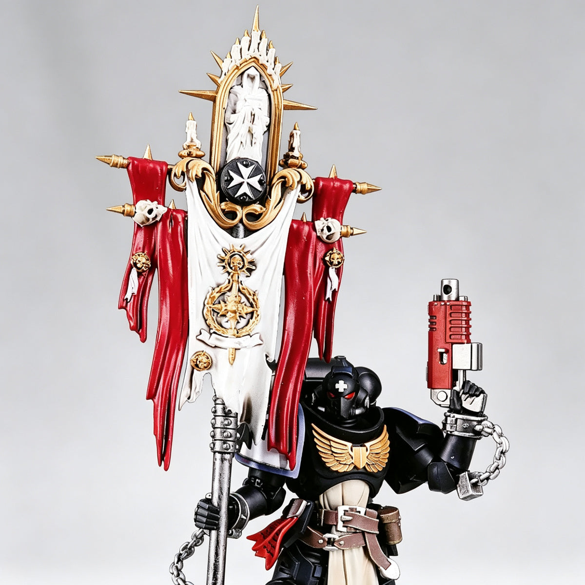Custom Black Templars Flag - Shrine Top & Relic Cross - Image 3