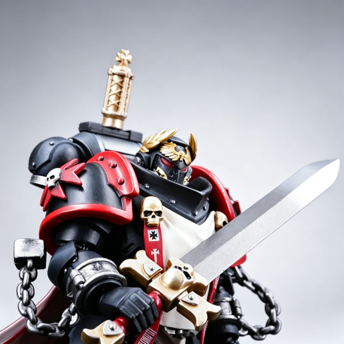 Custom Black Templars Helmet - Gold Laurel Wreath - Image 5