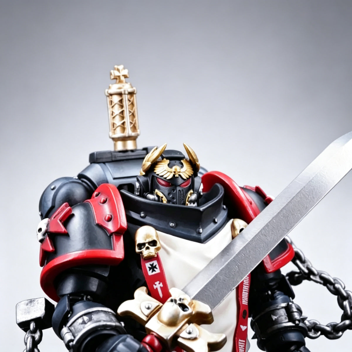 Custom Black Templars Helmet - Gold Laurel Wreath - Image 6