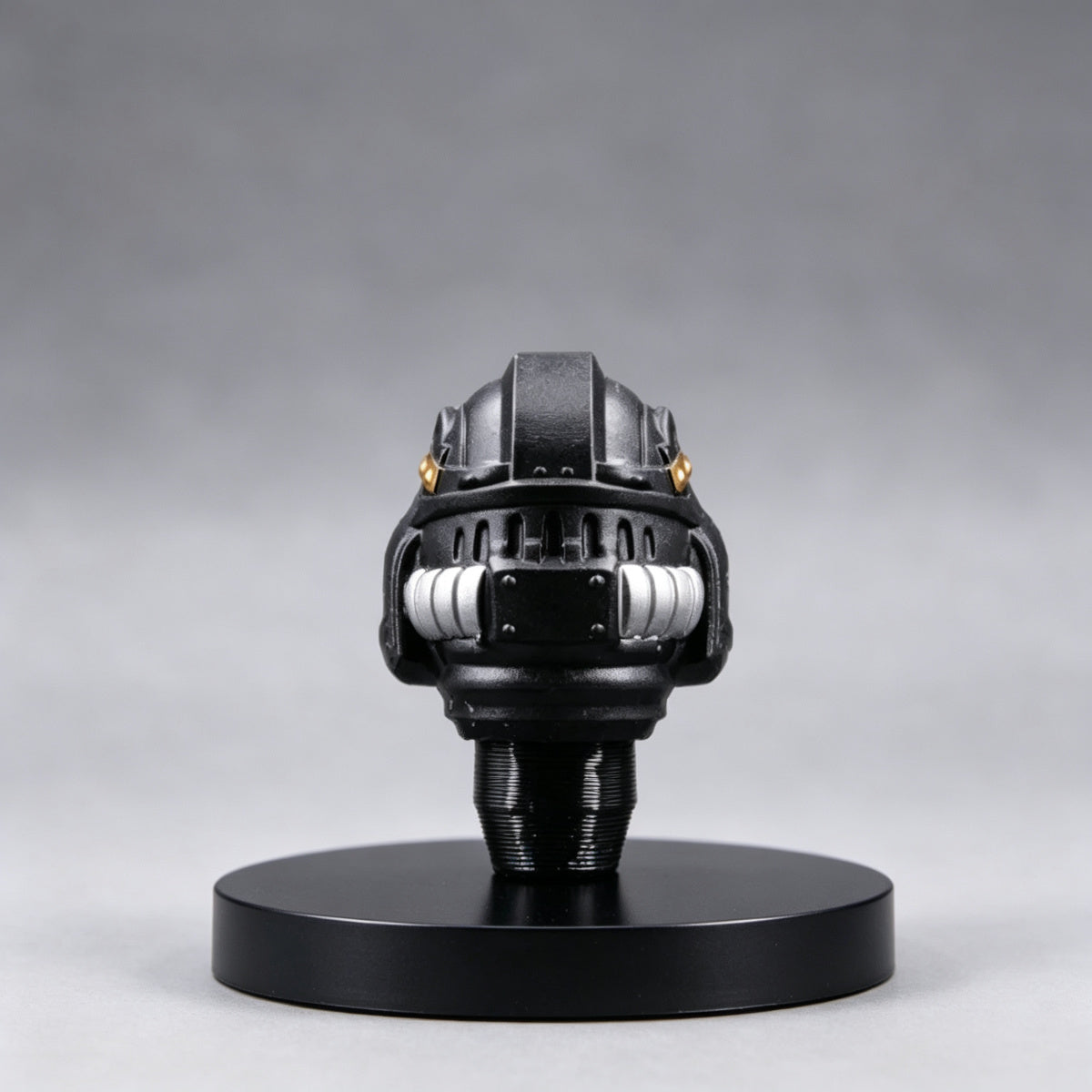 Custom Black Templars Helmet - Gold Skull & Red Cross - Image 4