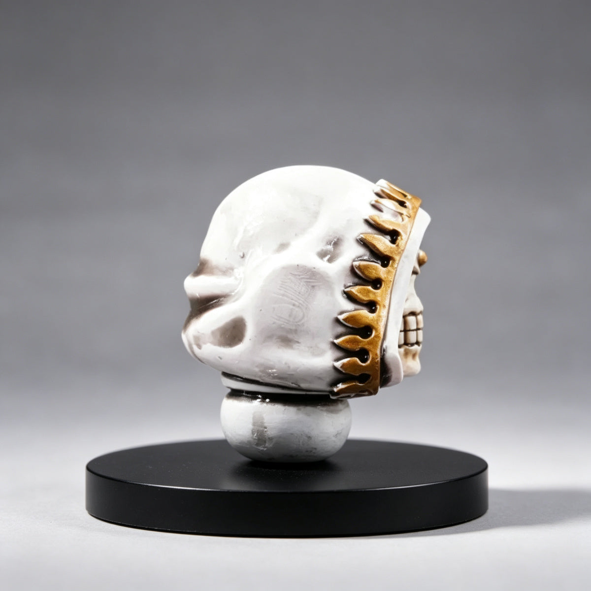 Custom Black Templars Helmet - White Hooded Skull - Image 3