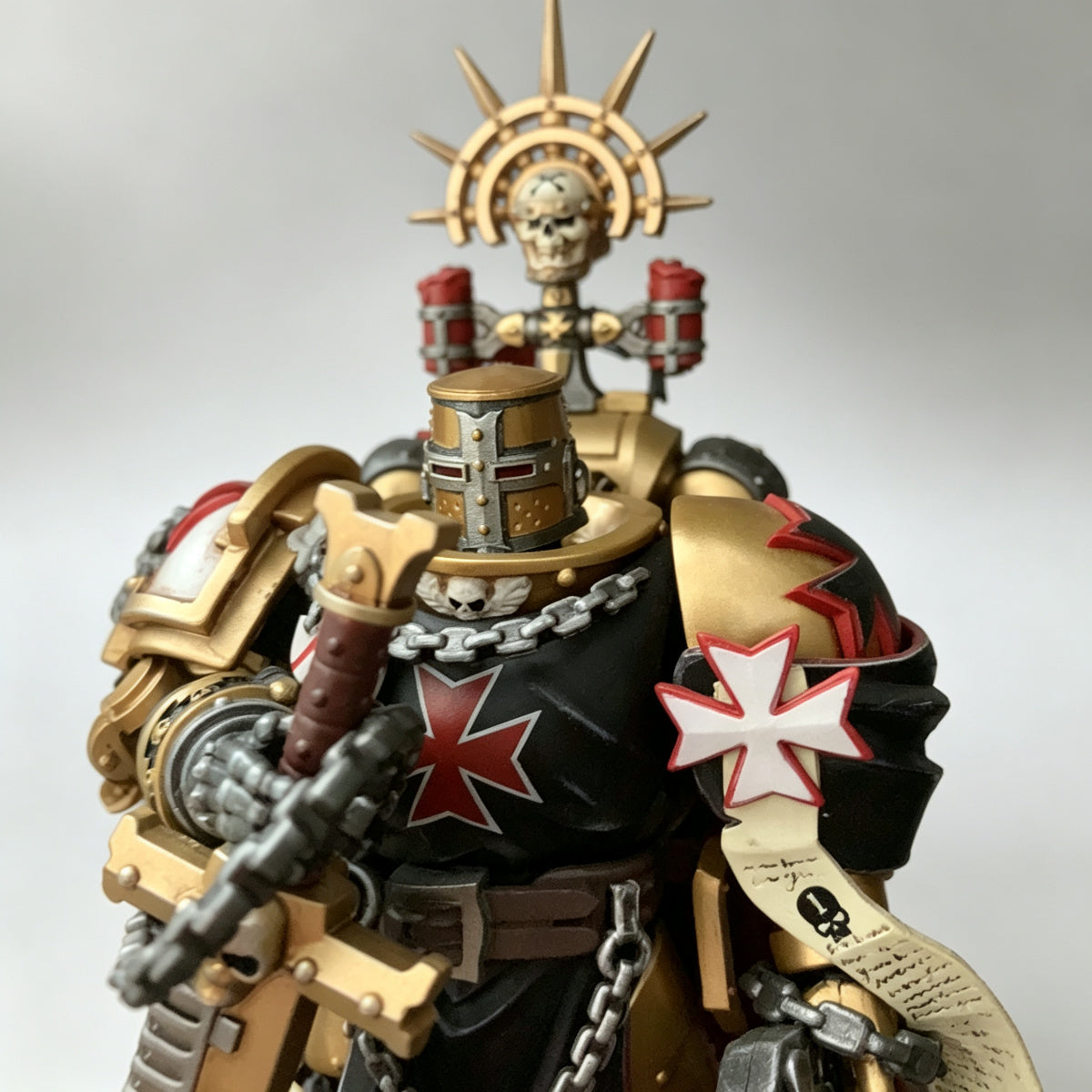 Custom Black Templars High Marshal Relic Great Helm - 1/18 Action Figure Head Sculpt Upgrade - Image 4