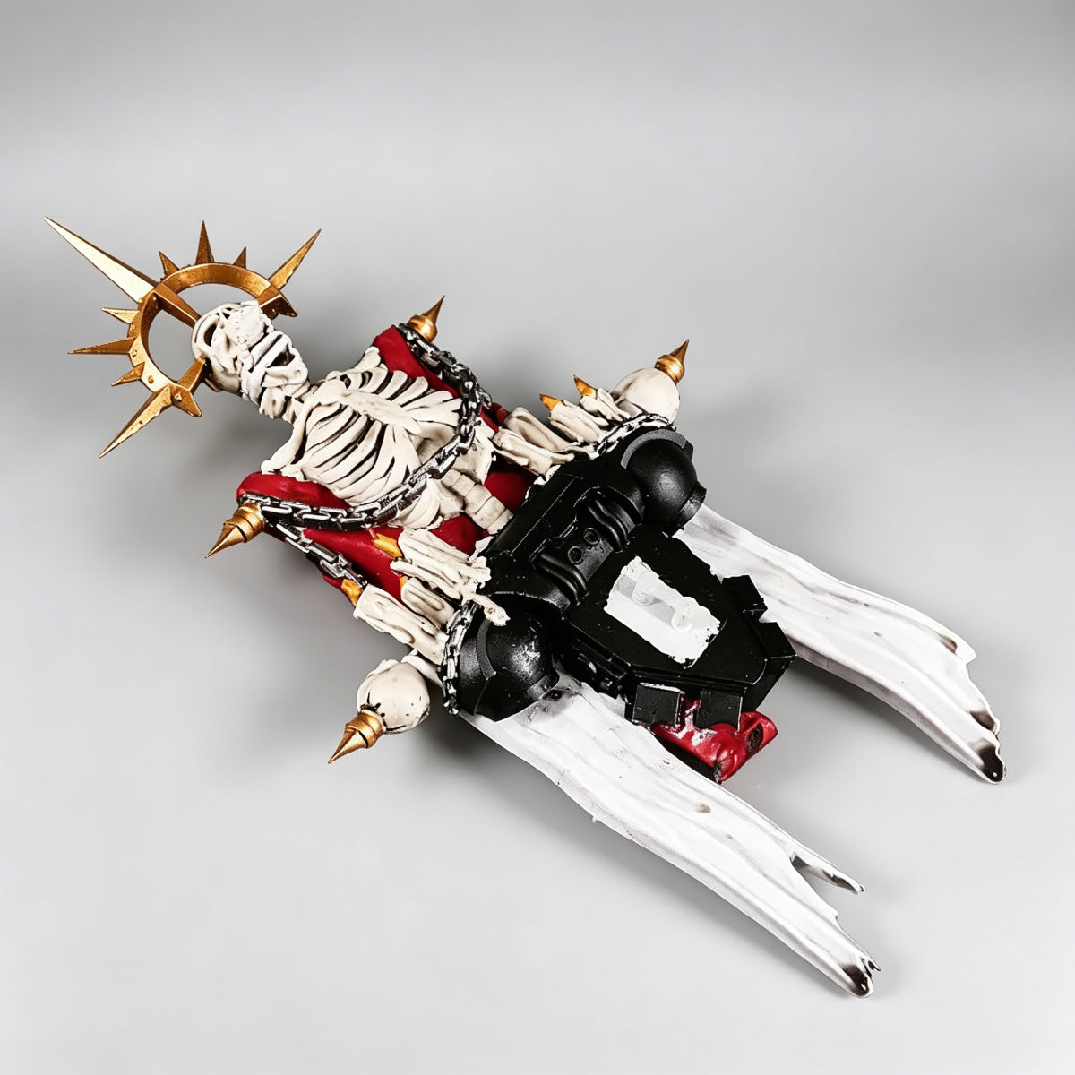 Custom Black Templars Relic Backpack - Iron Halo & Skeleton Shrine - Image 3