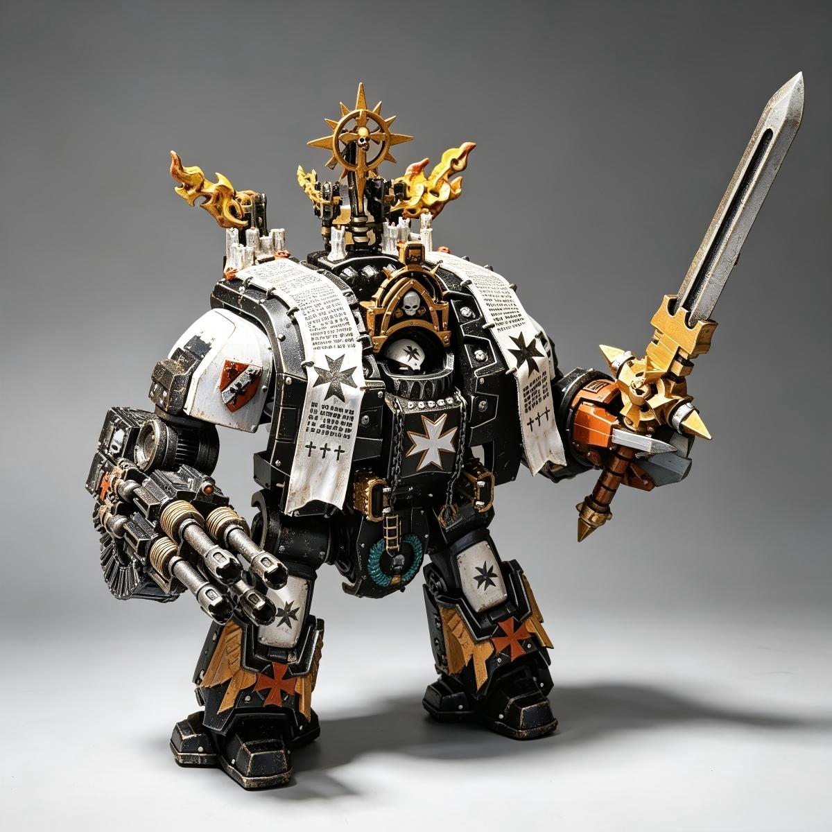 Custom Black Templars Relic Dreadnought Crusader Engine Figure – Studio Custom Masterpiece (1-of-1) - Image 2