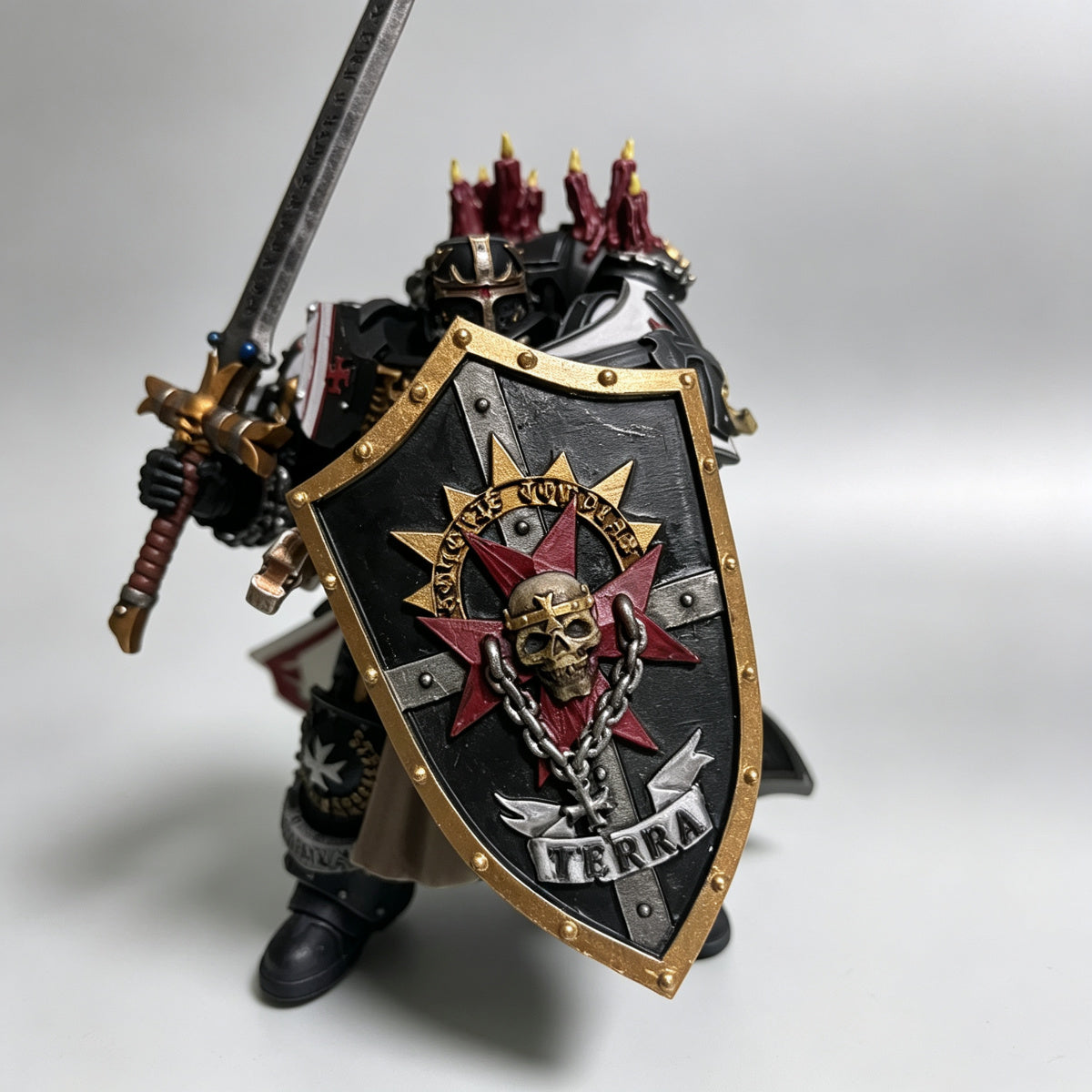 Custom Black Templars Shield - Power Sword & Maltese Cross - Image 3