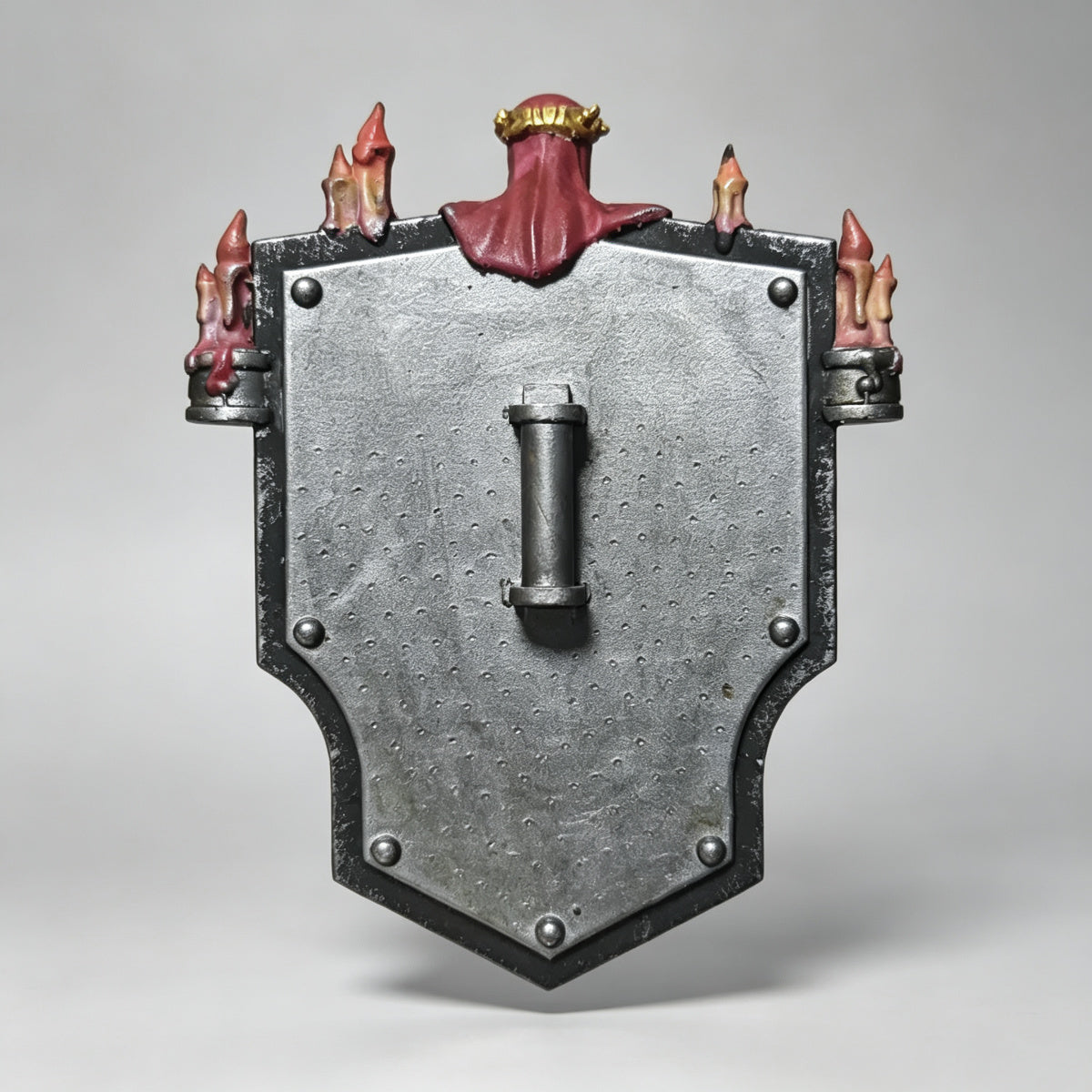 Custom Black Templars Shield - Skeletal Saint & Burning Candles - Image 4