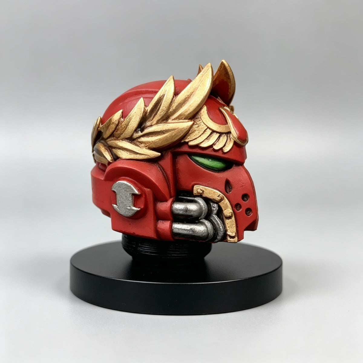 Custom Blood Angels Laurel Wreath Helmet - 1/18 Action Figure Upgrade - Image 2