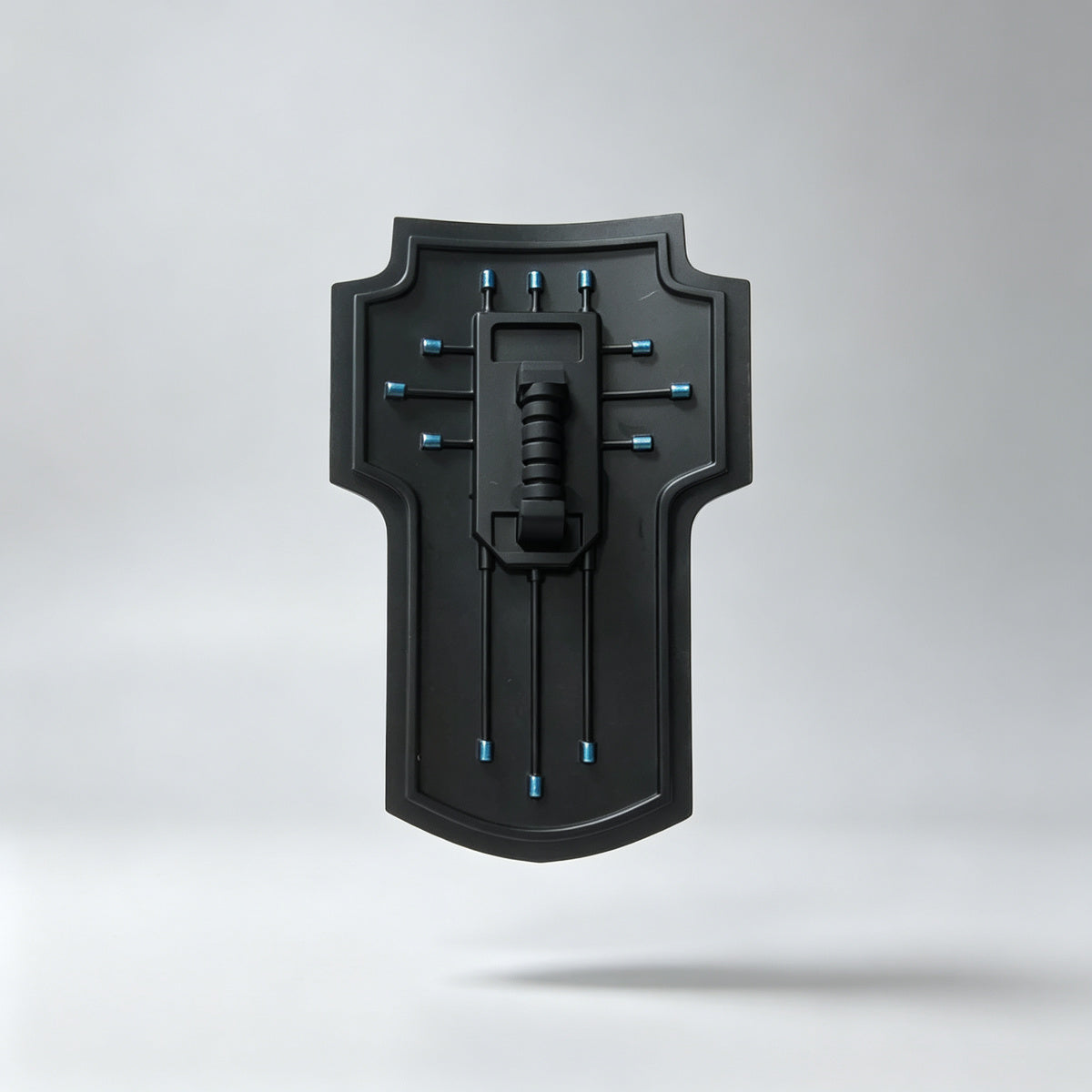 Custom Deathwatch Black Templars Shield - Inscribed Sword & Skulls - Image 2
